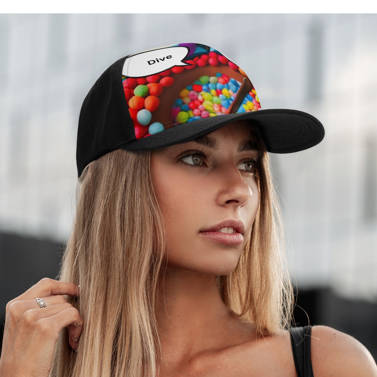 Dive in Front Printing Casual Baseball Caps