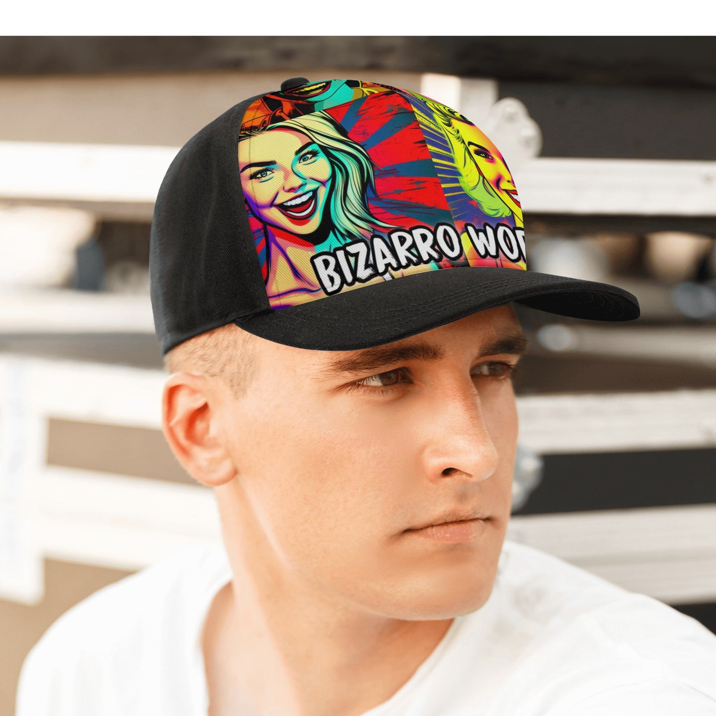 Bizarro World Front Printing Casual Baseball Caps