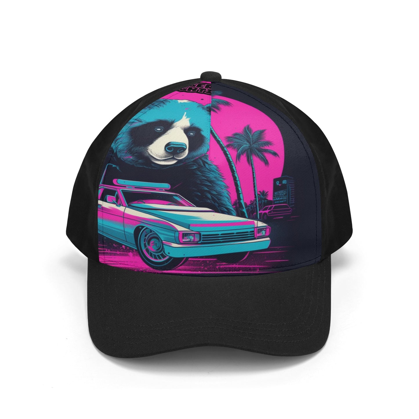 Panda Push Front Printing Casual Baseball Caps