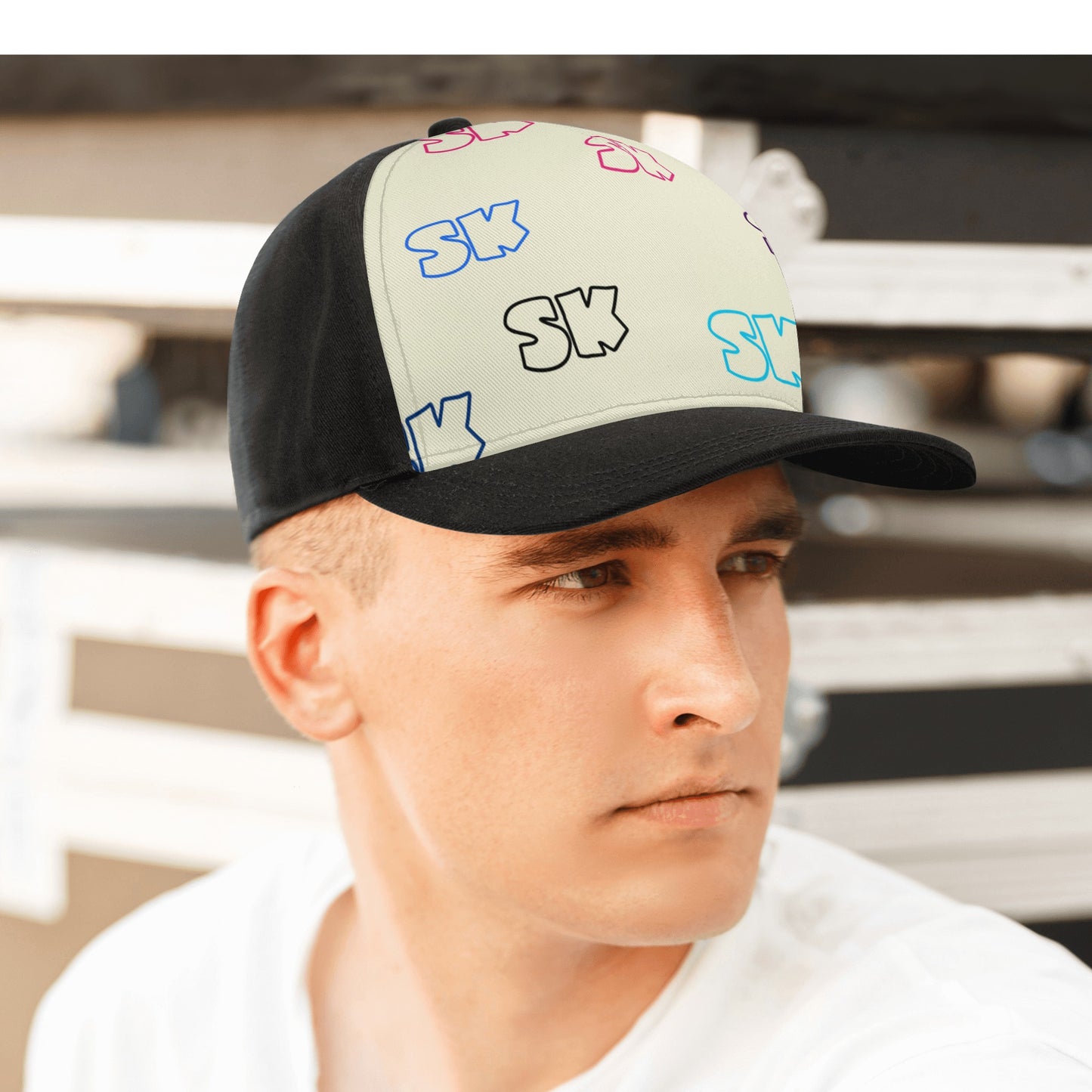 Sk All over Front Printing Casual Baseball Caps