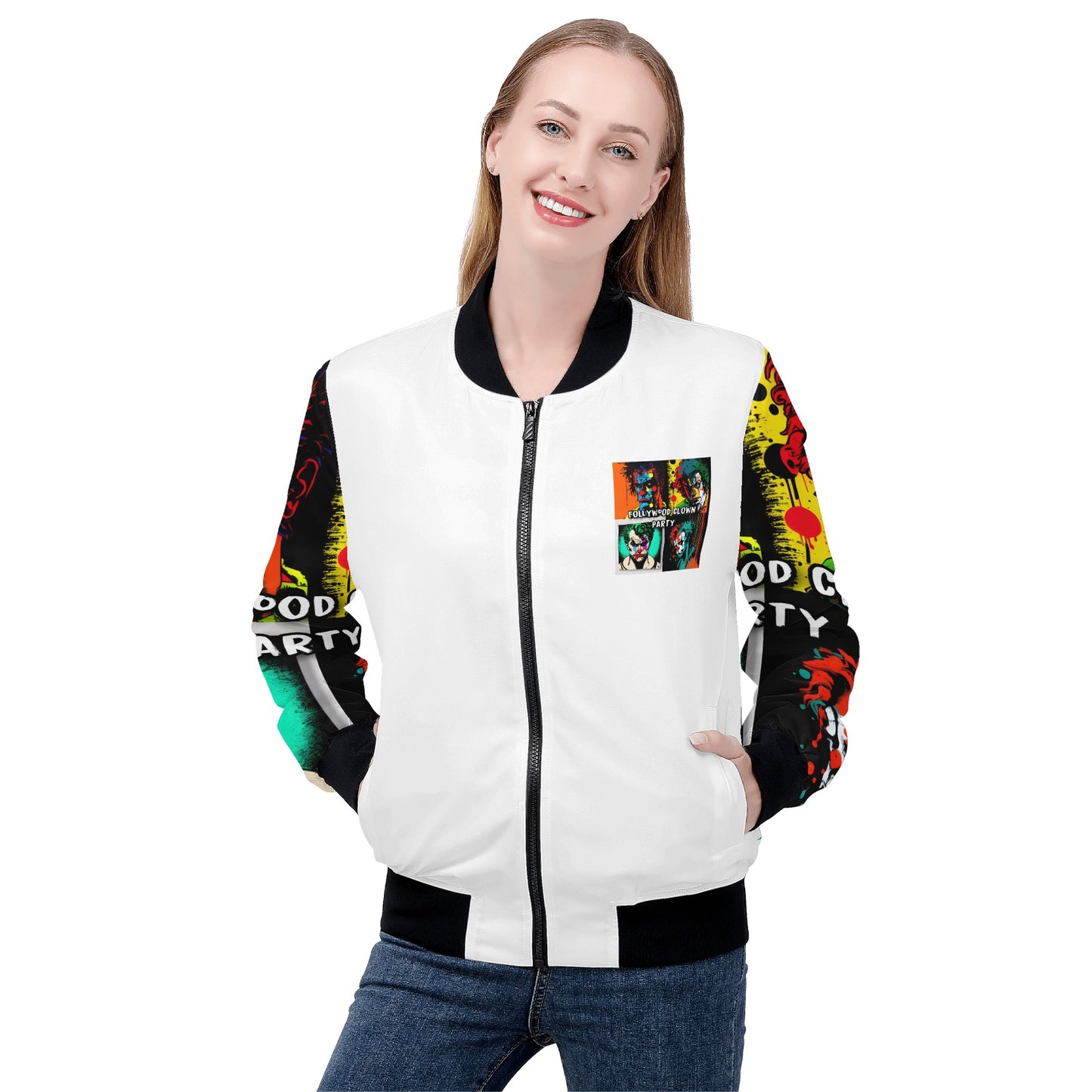 Follywood Clown Party- Women's Bomber Jacket