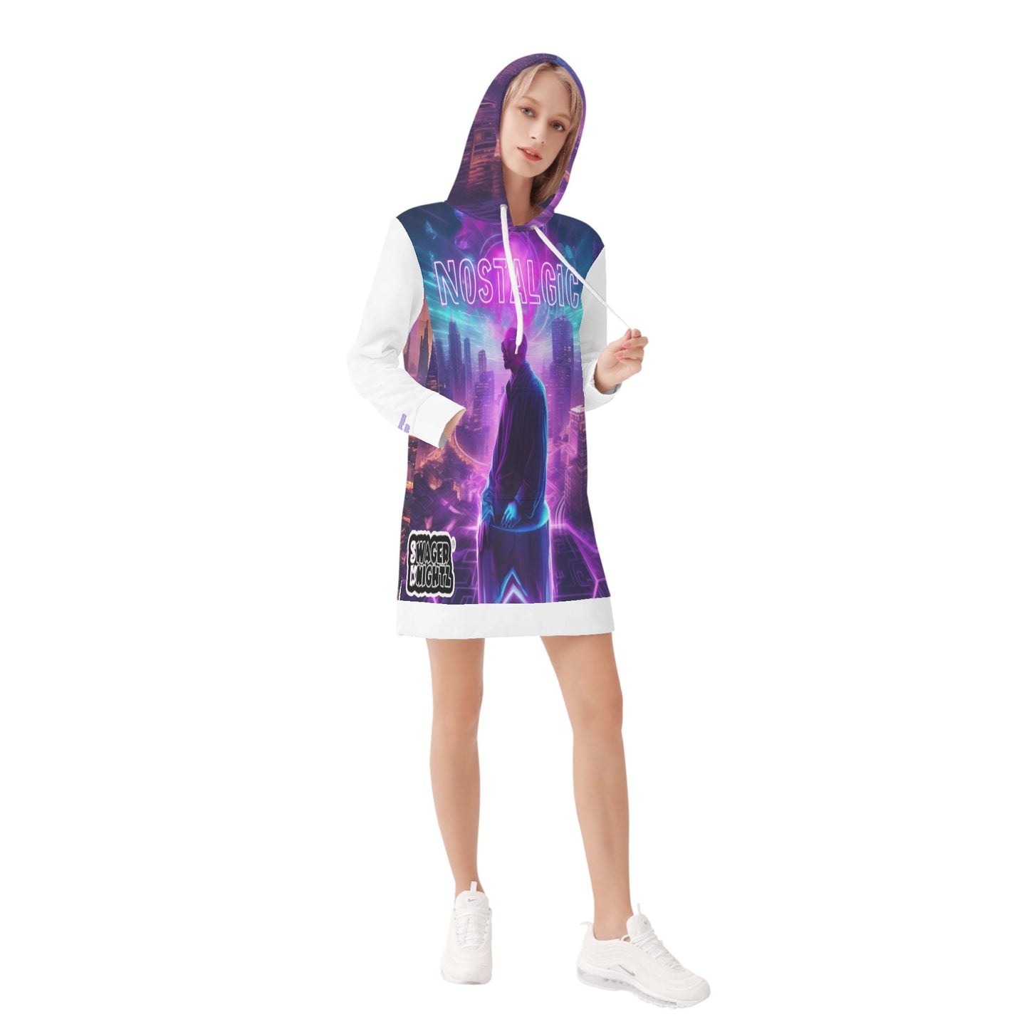 Swager Knightz-Nostalgic Women's Hoodie Dress