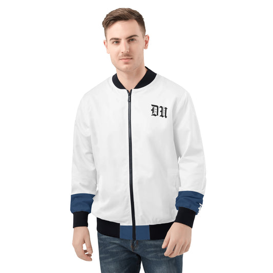 Blk Blue & white 'UD" Men's Bomber Jacket