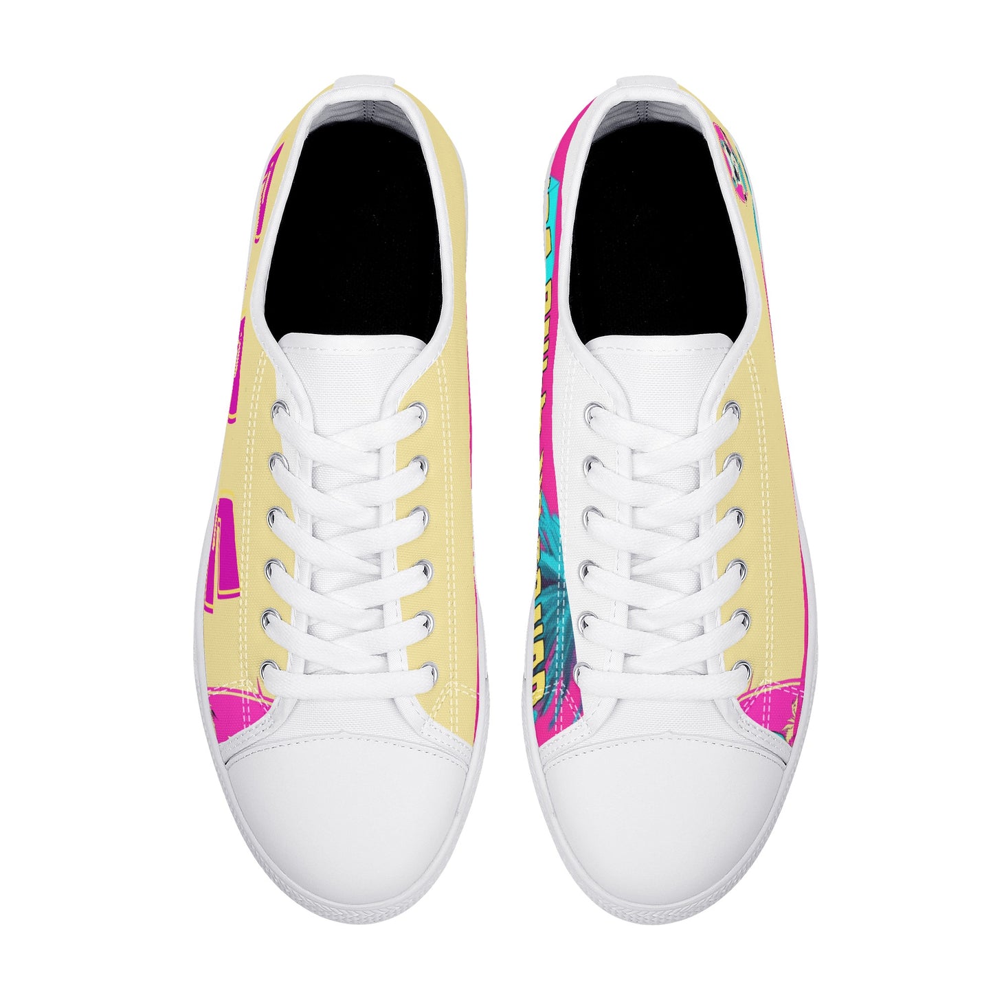 'Tan Panda Pull ups' Men's Low Top Canvas Shoes