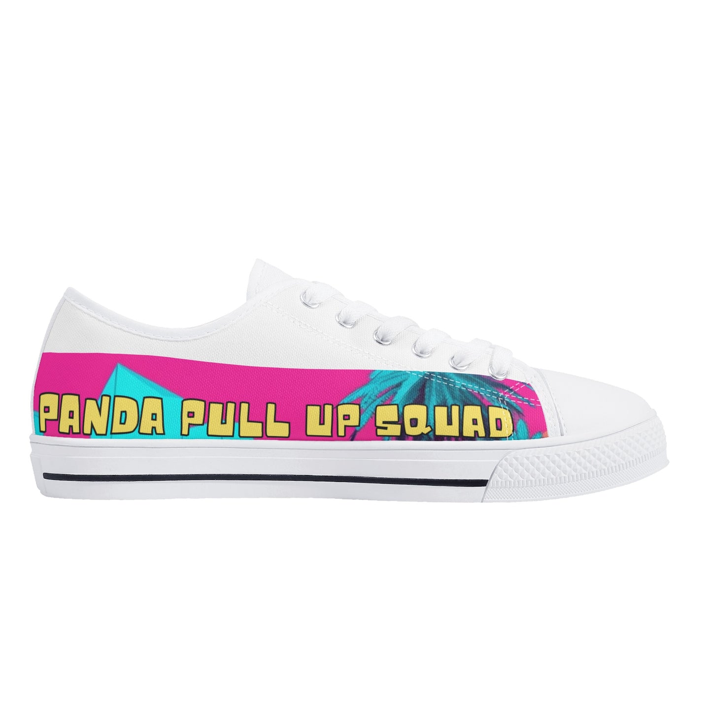 'Tan Panda Pull ups' Men's Low Top Canvas Shoes