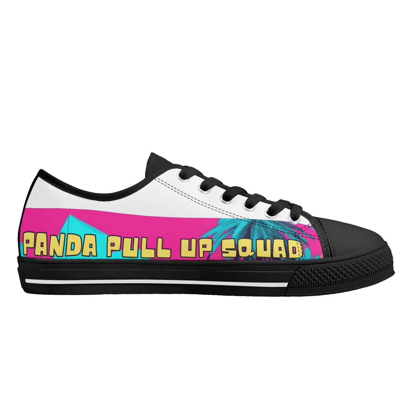 'Tan Panda Pull ups' Men's Low Top Canvas Shoes