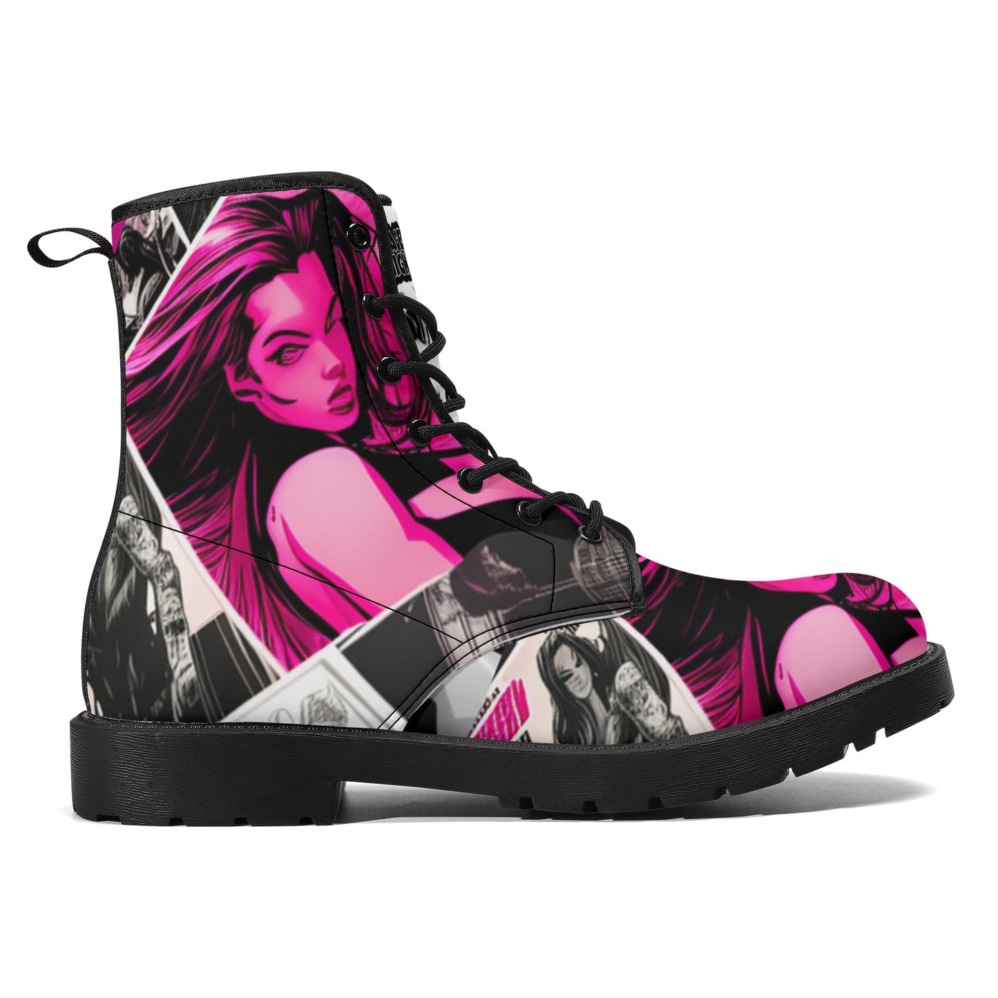 Sk Comic Leather Boots:Purple Passion