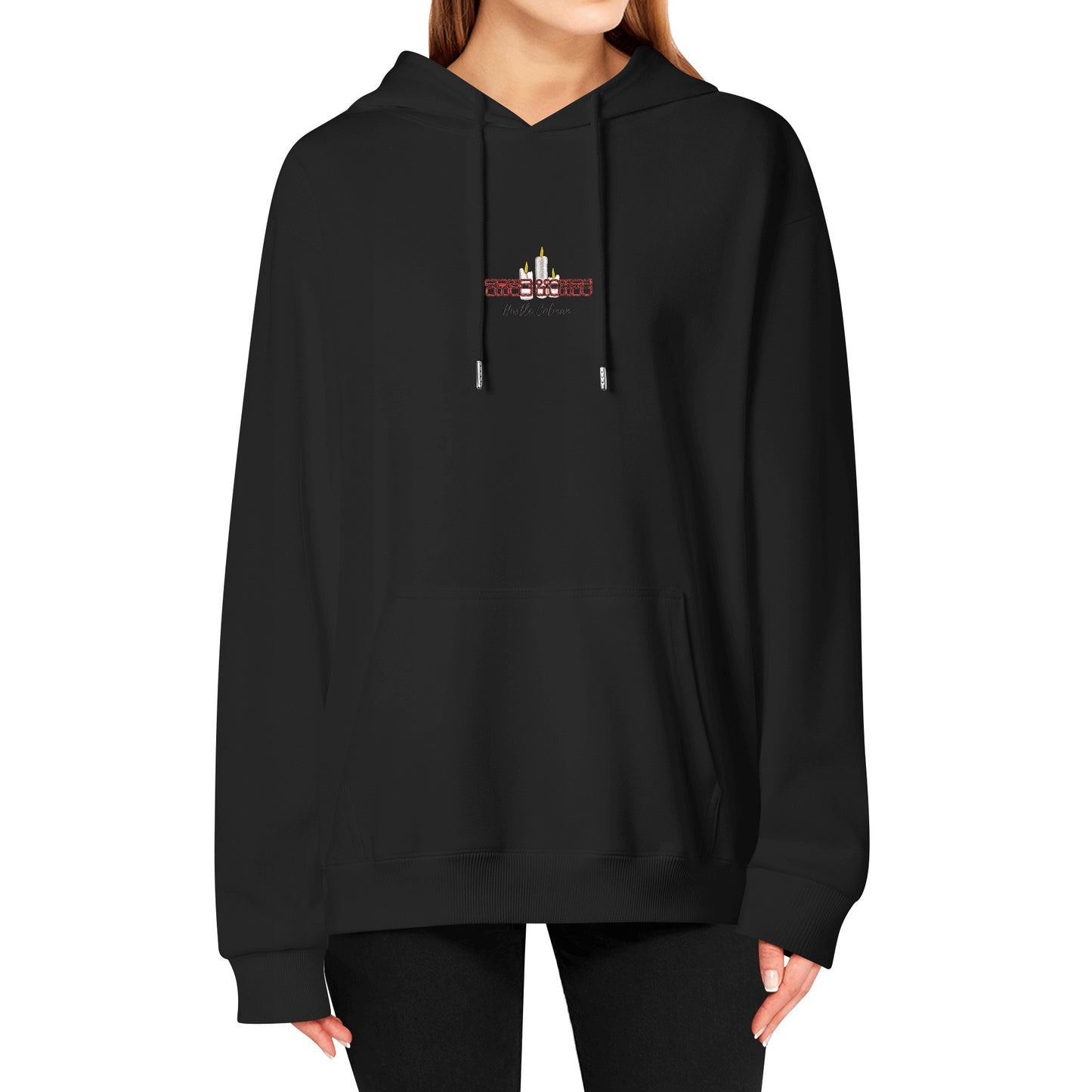 'True Lights' by Hustle Coleman Adult Embroidered Pullover Hoodie