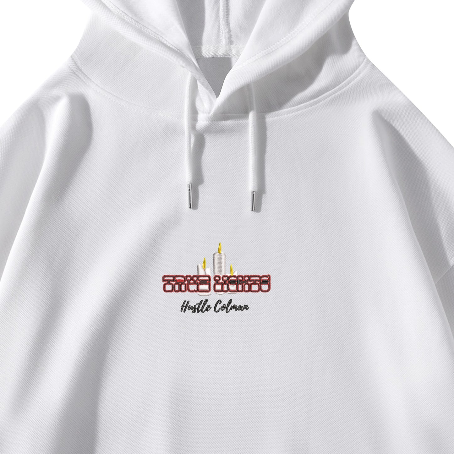 'True Lights' by Hustle Coleman Adult Embroidered Pullover Hoodie