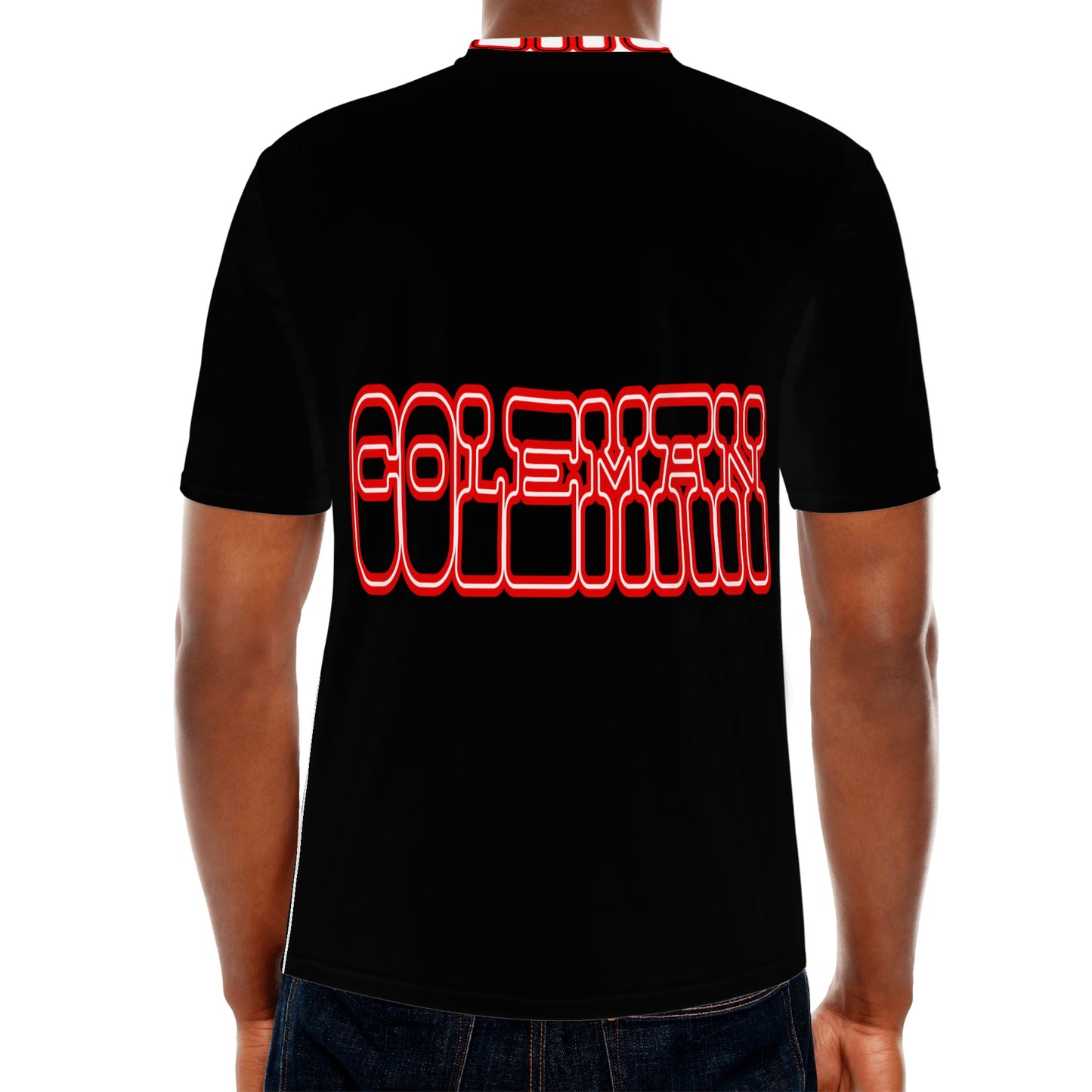 Hustle Coleman BLk & Red Men's All Over Print T-shirts