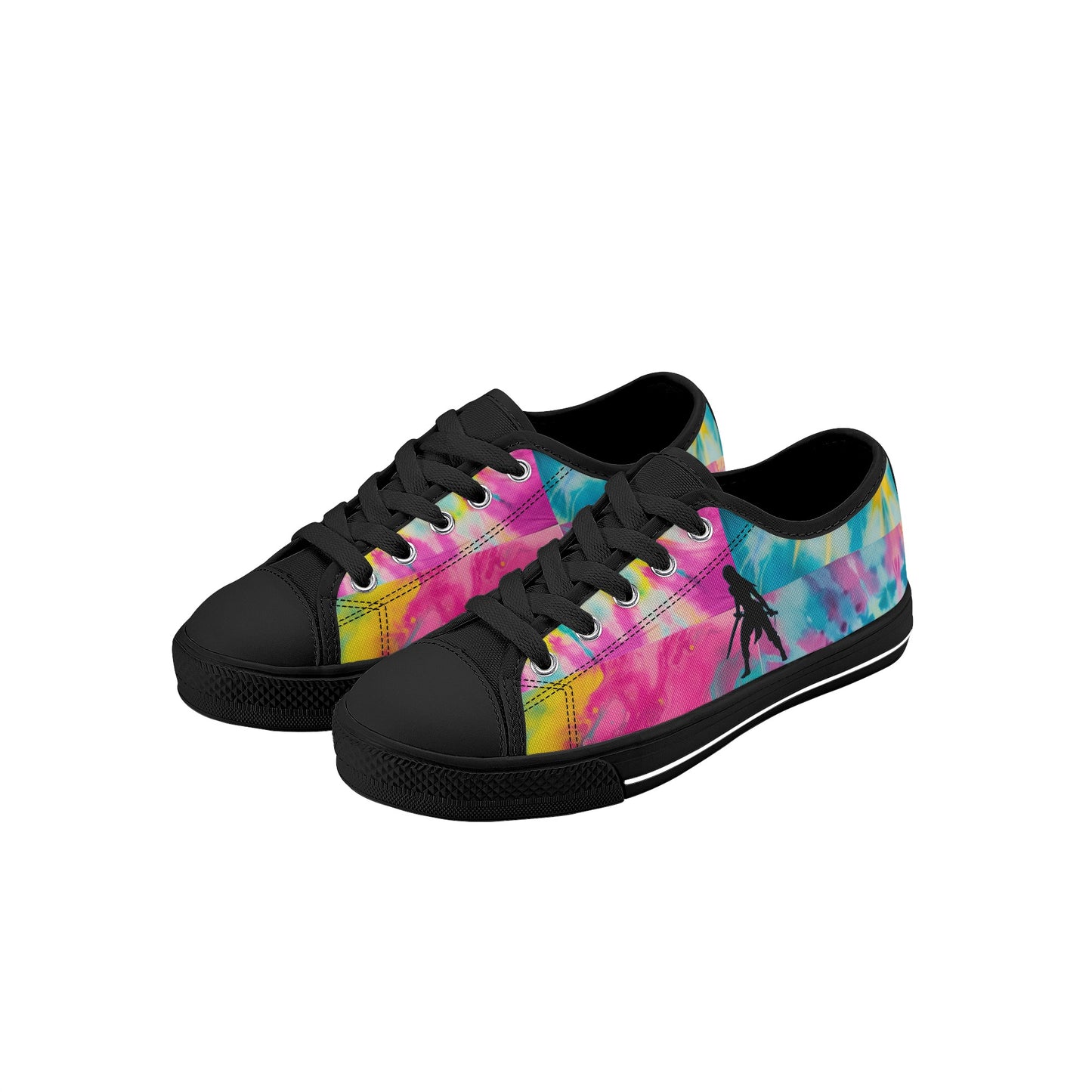 SWager Knightz-Tie Dye Kid's Low Top Canvas Shoes
