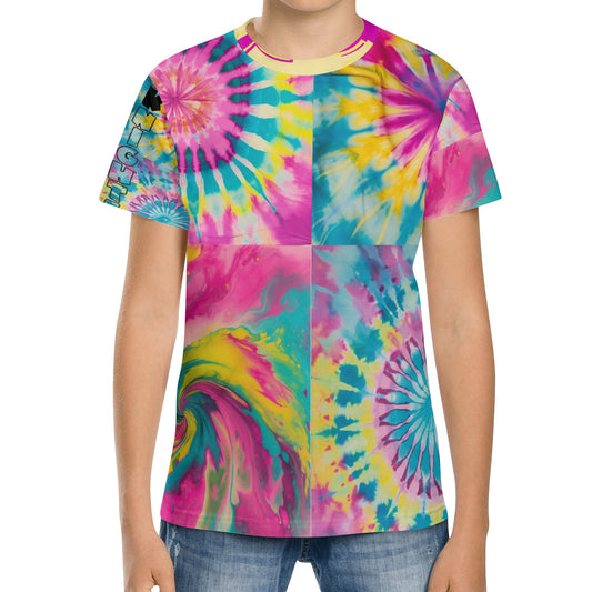 Swager Knightz-Tie Dye Kids All Over Print Short Sleeve T-Shirt