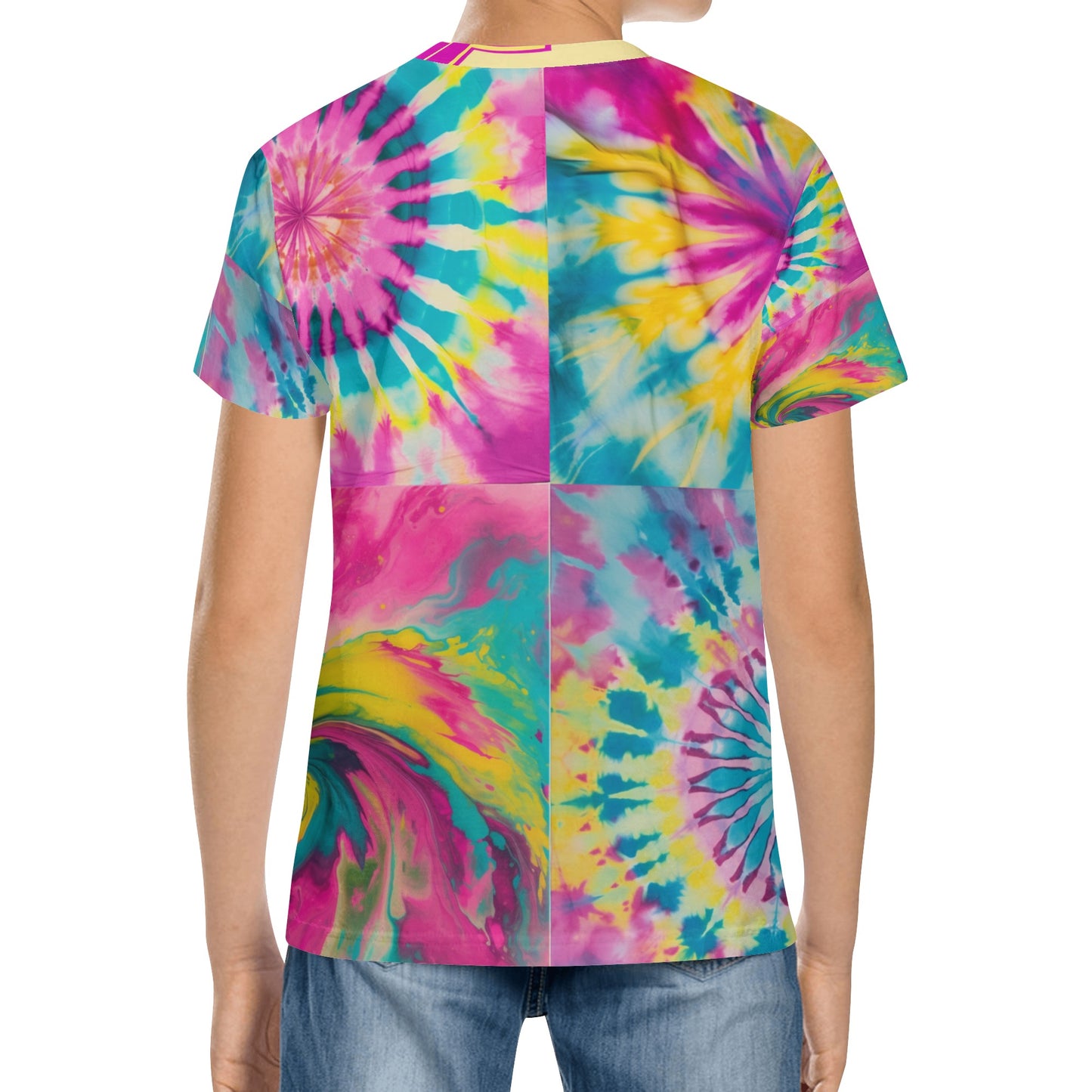 Swager Knightz-Tie Dye Kids All Over Print Short Sleeve T-Shirt