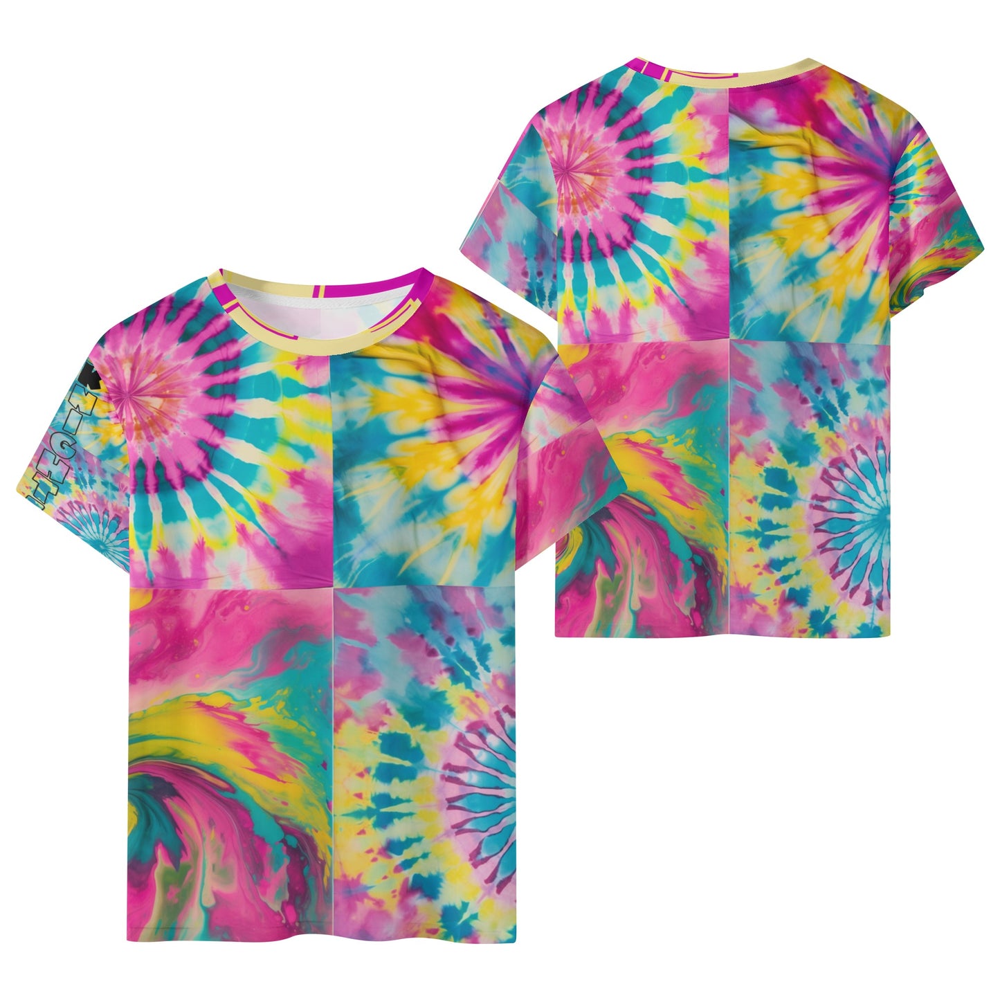 Swager Knightz-Tie Dye Kids All Over Print Short Sleeve T-Shirt