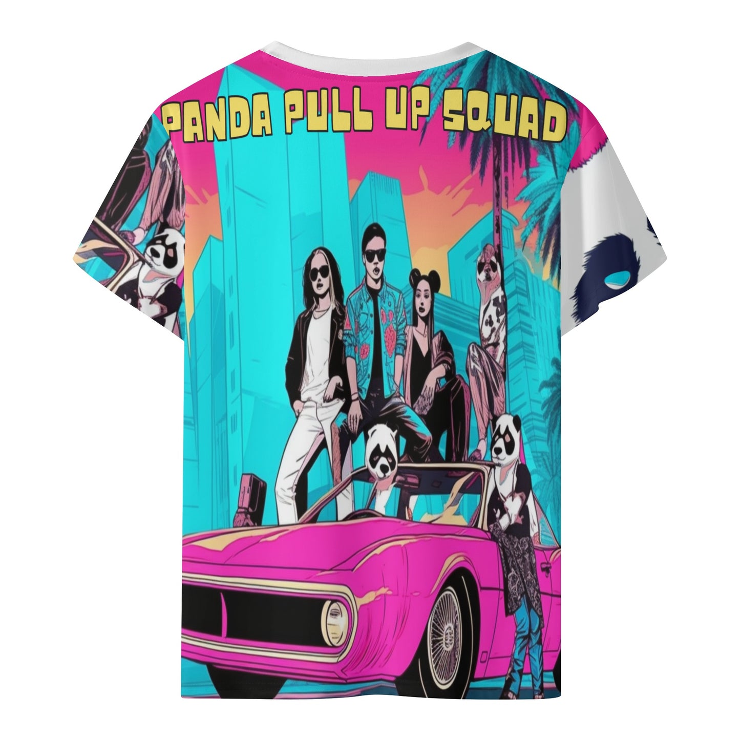 Panda Pull up Squad-Kids All Over Print Short Sleeve T-Shirt