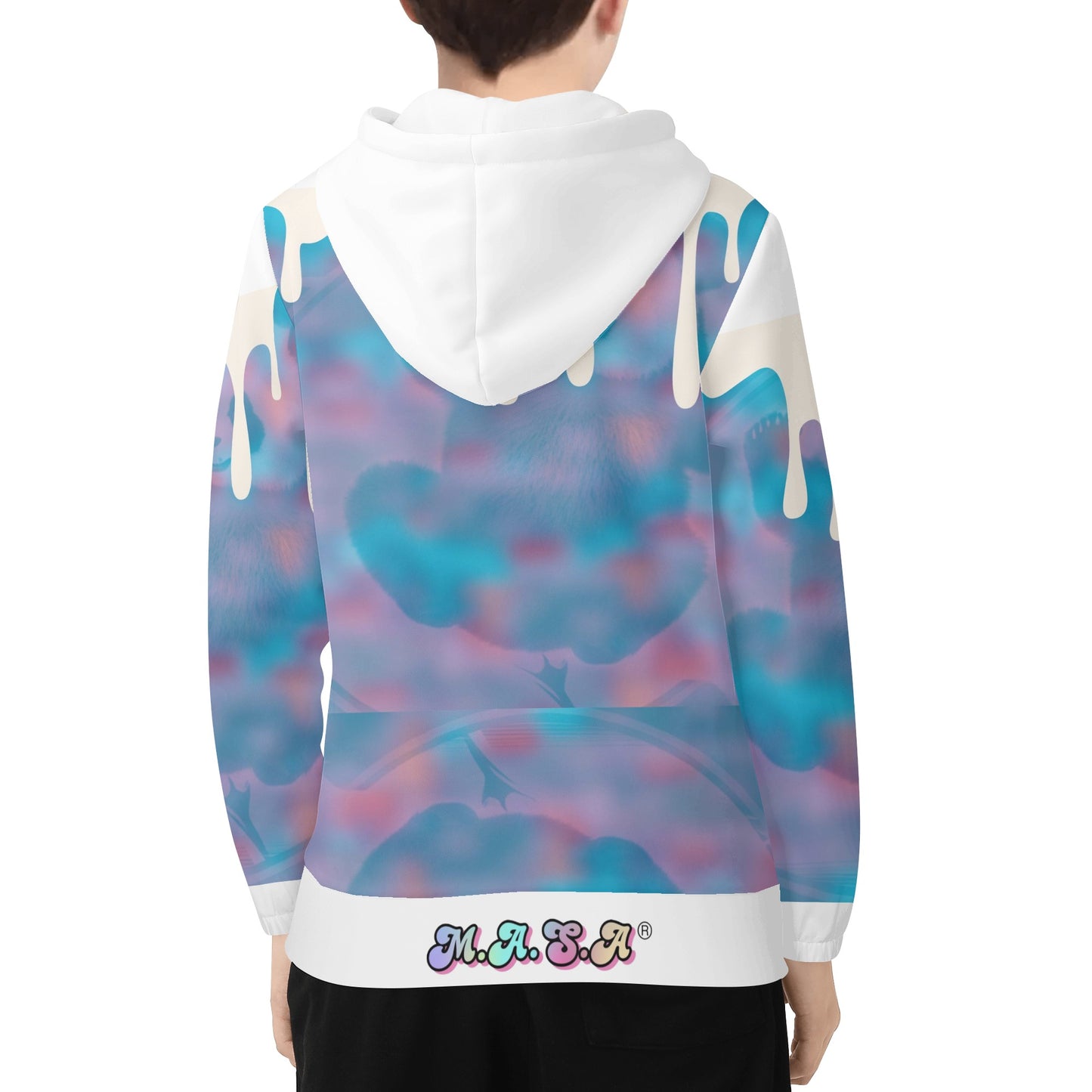 Icy Drip-Youth Lightweight All Over Printing Hoodie Sweatshirt