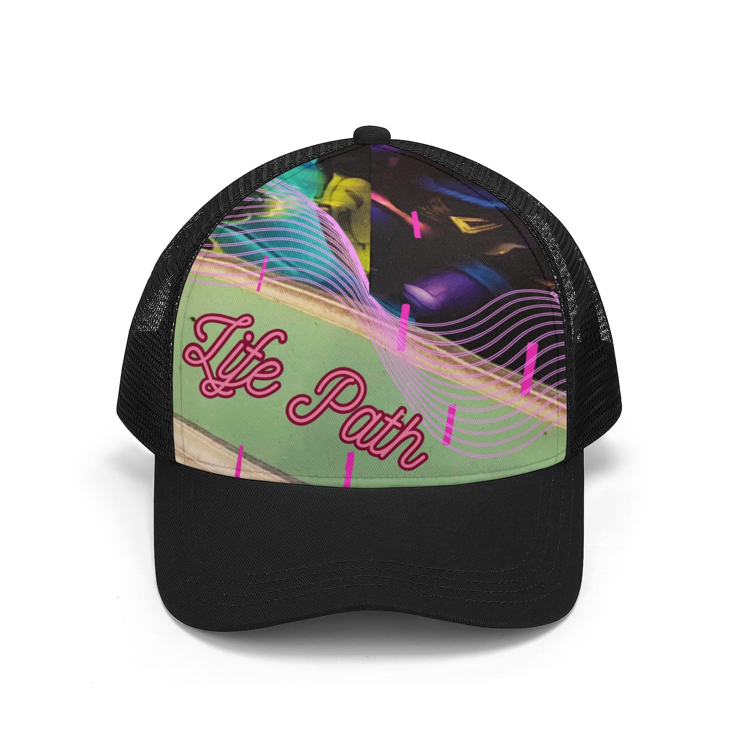 Life Path-Front Printing Mesh Baseball Cap