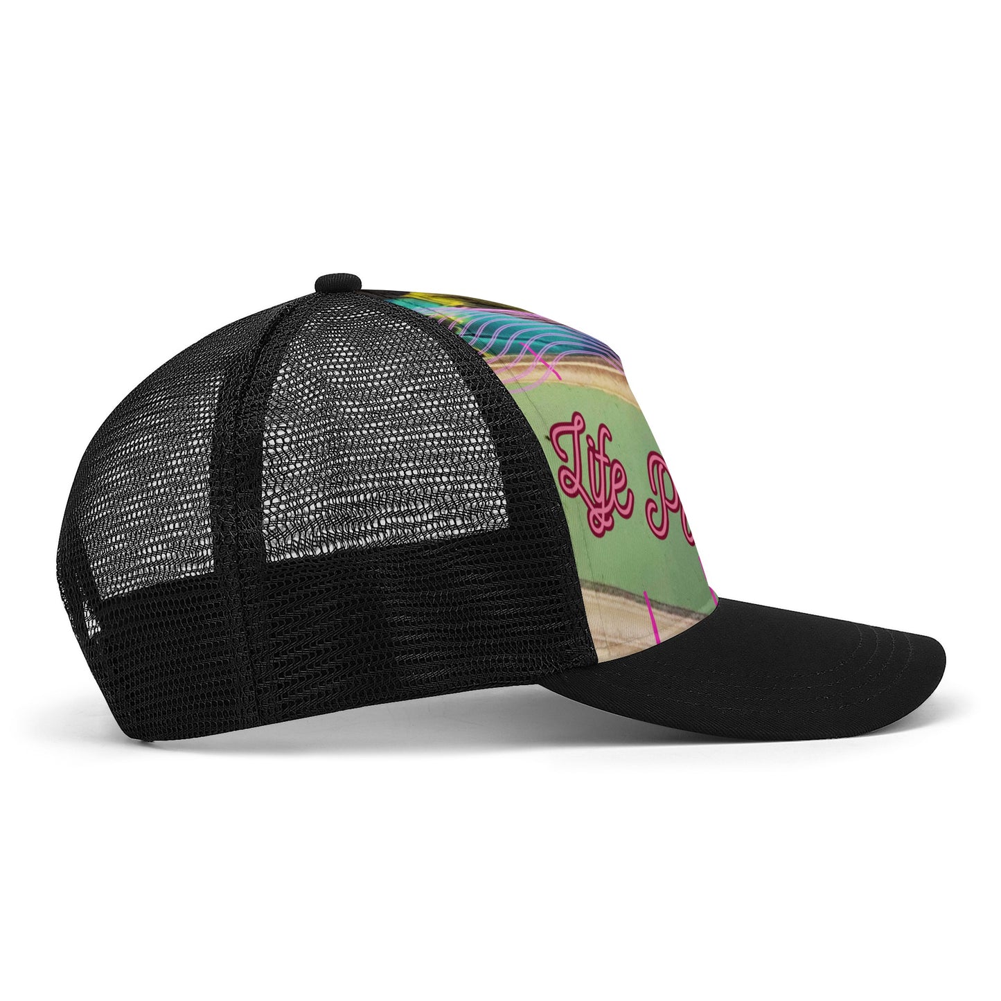 Life Path-Front Printing Mesh Baseball Cap