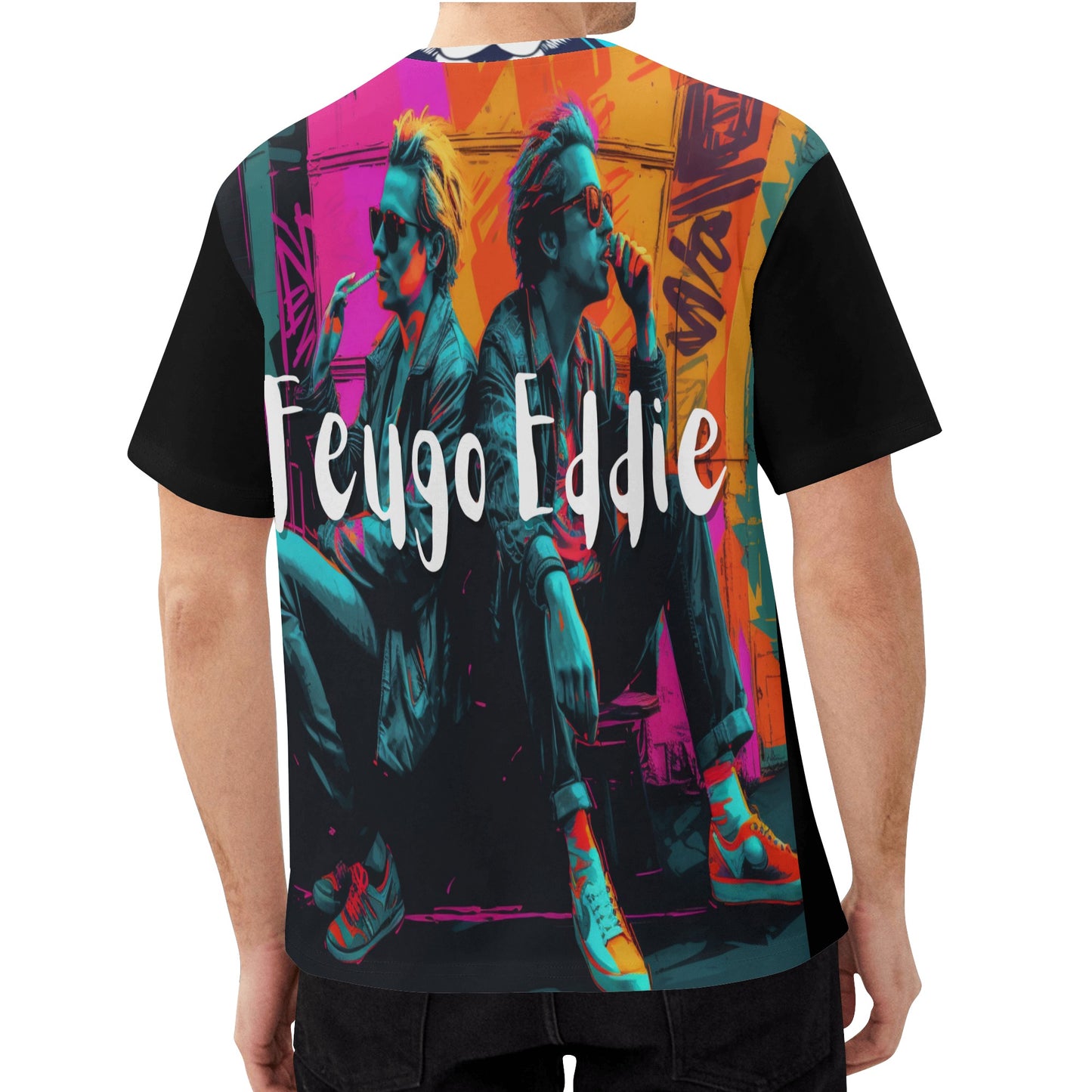 Feugo Eddie Blk-Men's All Over Print Short Sleeve T-Shirt