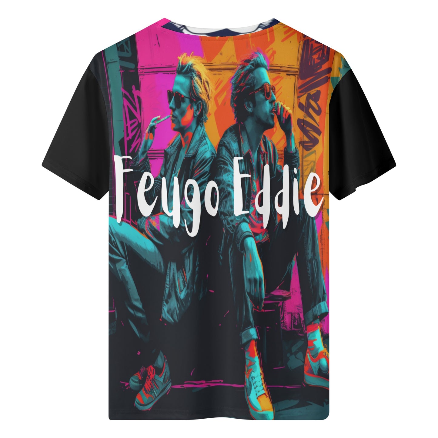 Feugo Eddie Blk-Men's All Over Print Short Sleeve T-Shirt