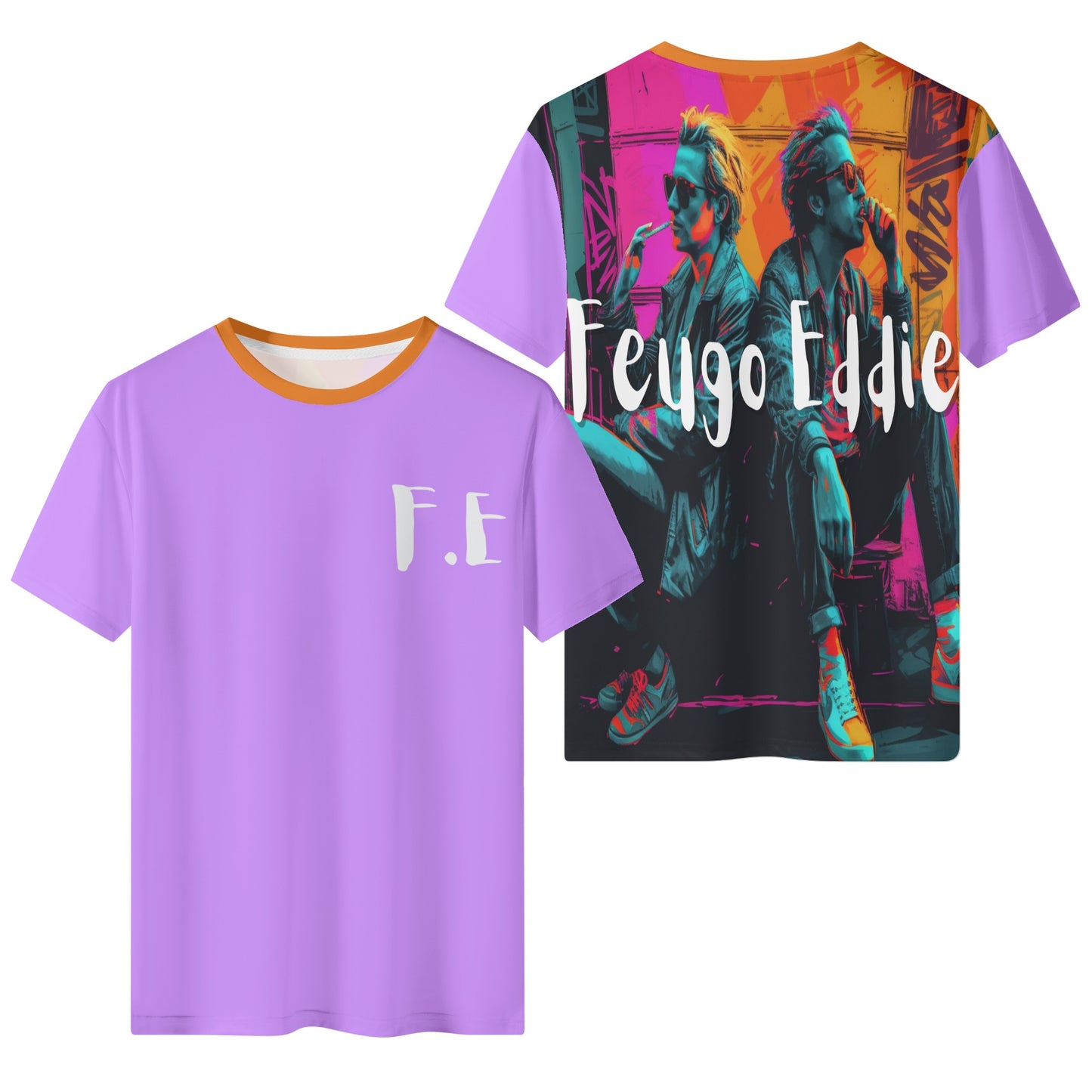 F.E Light Pink Men's All Over Print Short Sleeve T-Shirt