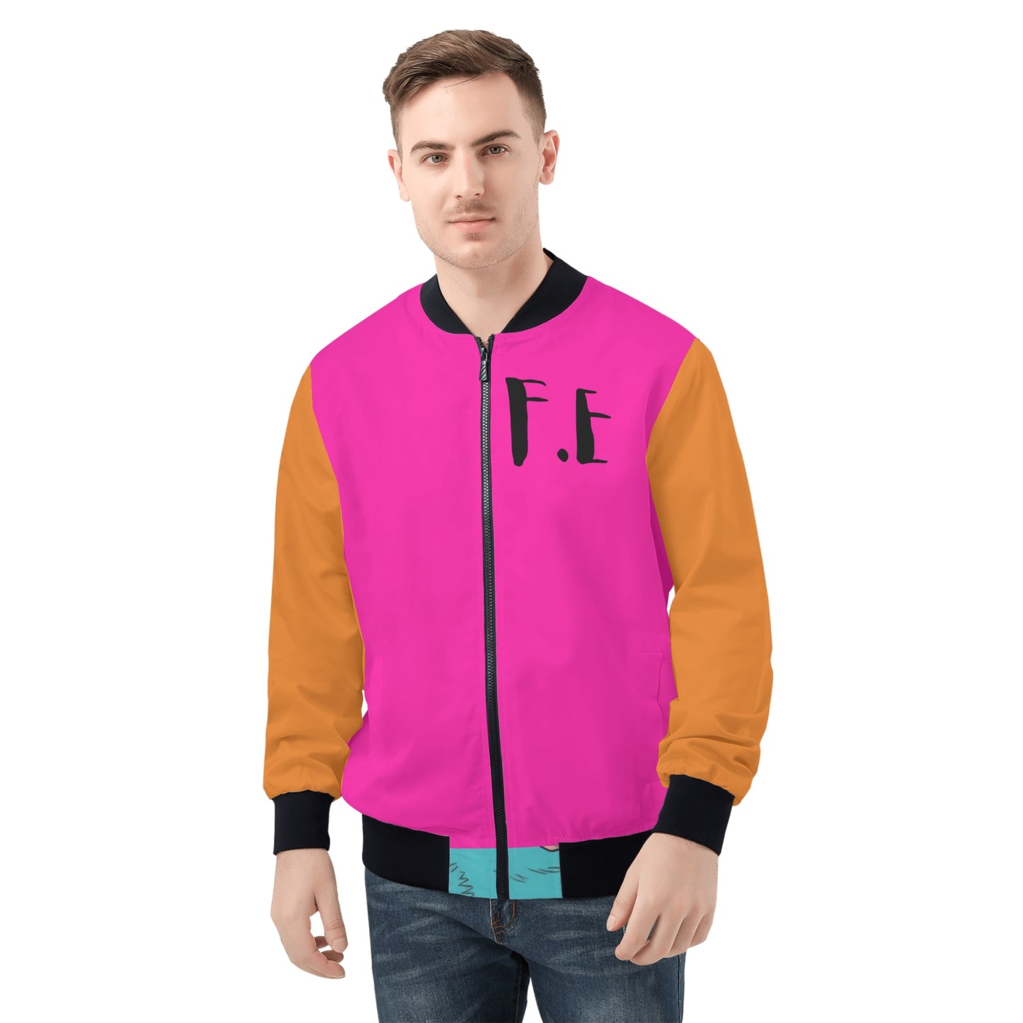 F.E Orange Men's Bomber Jacket