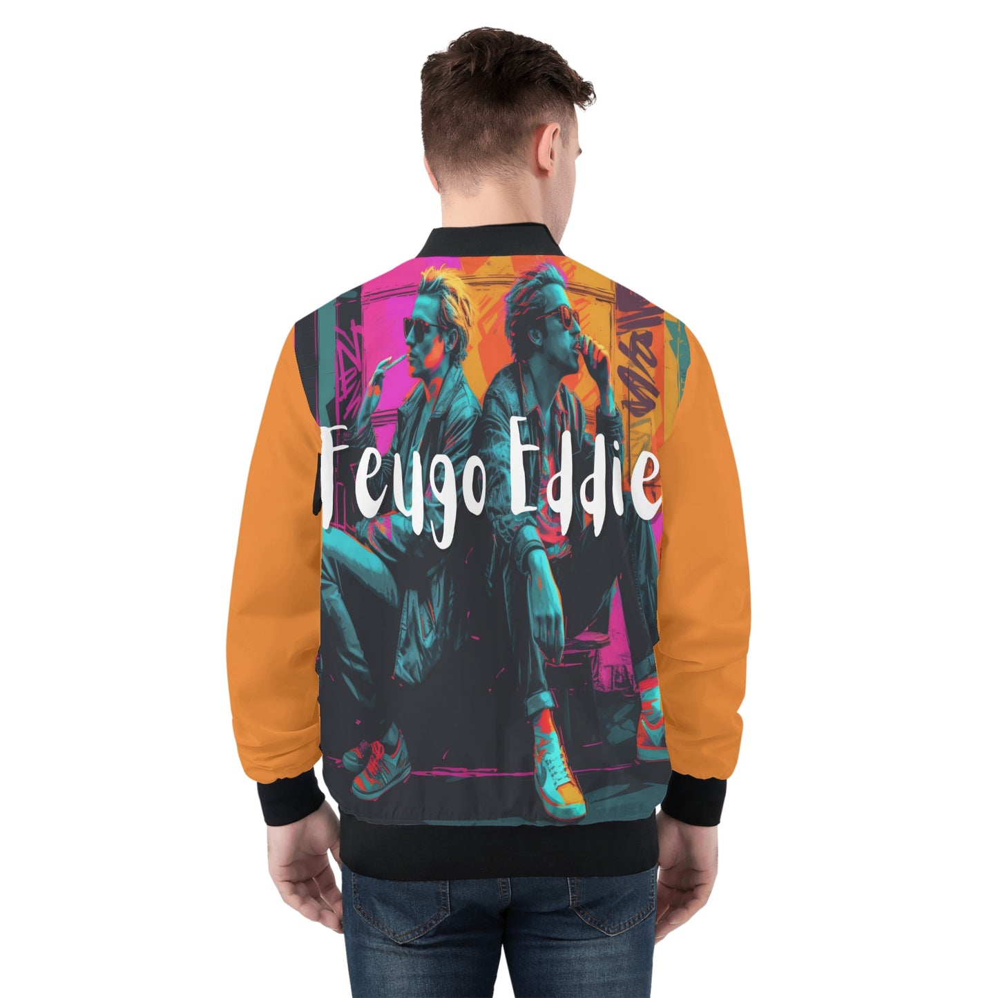 F.E Orange Men's Bomber Jacket