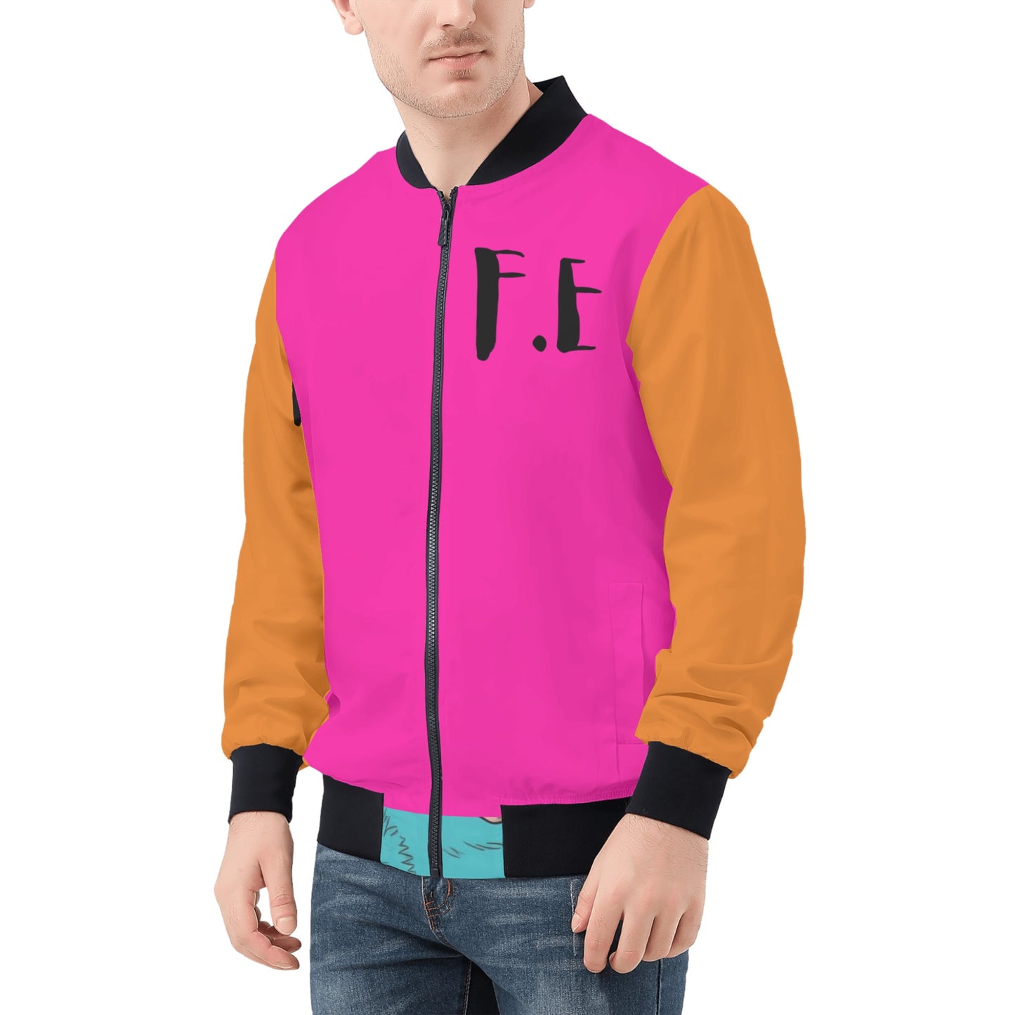 F.E Orange Men's Bomber Jacket