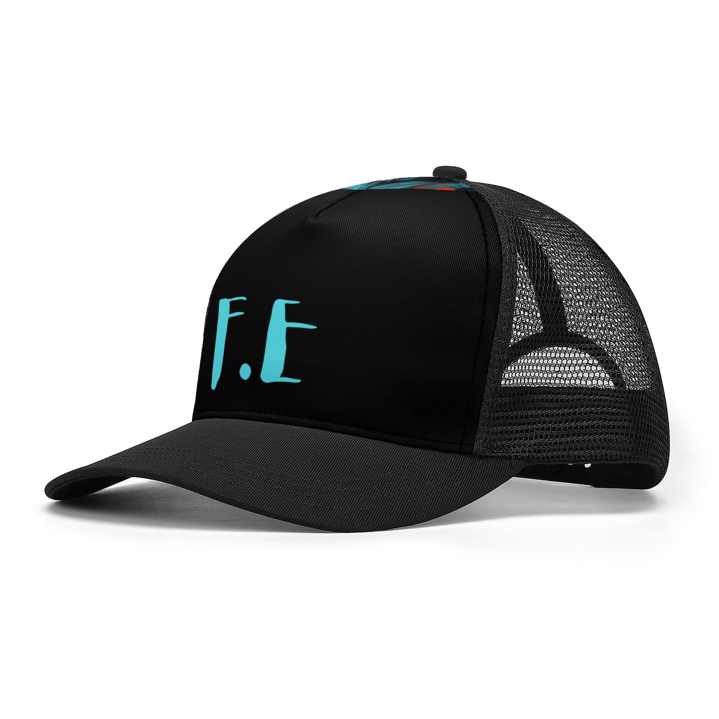 F.E Black Front Printing Mesh Baseball Caps