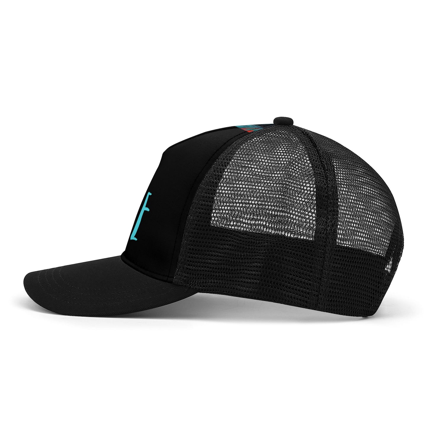 F.E Black Front Printing Mesh Baseball Caps