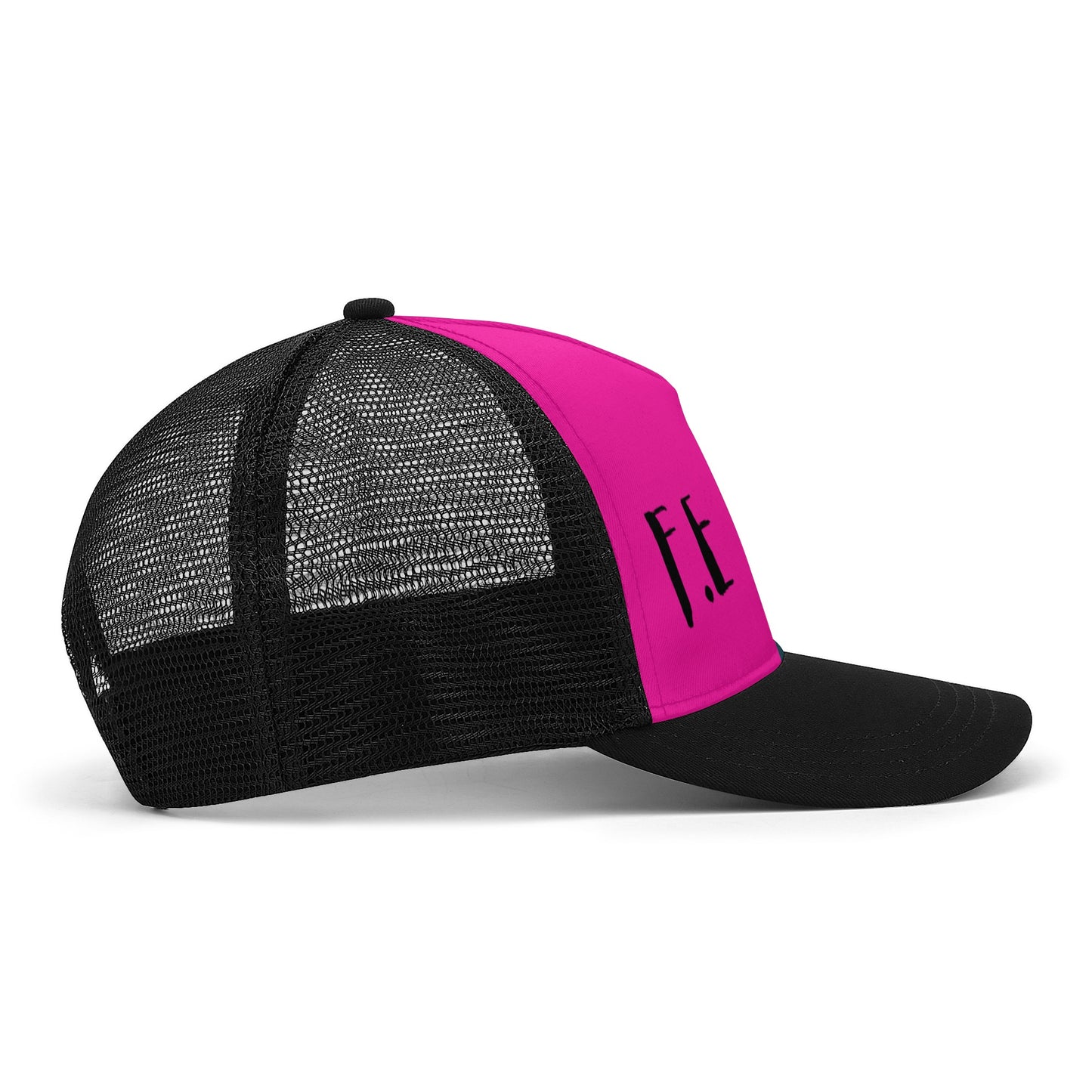 F.E Pink Front Printing Mesh Baseball Caps