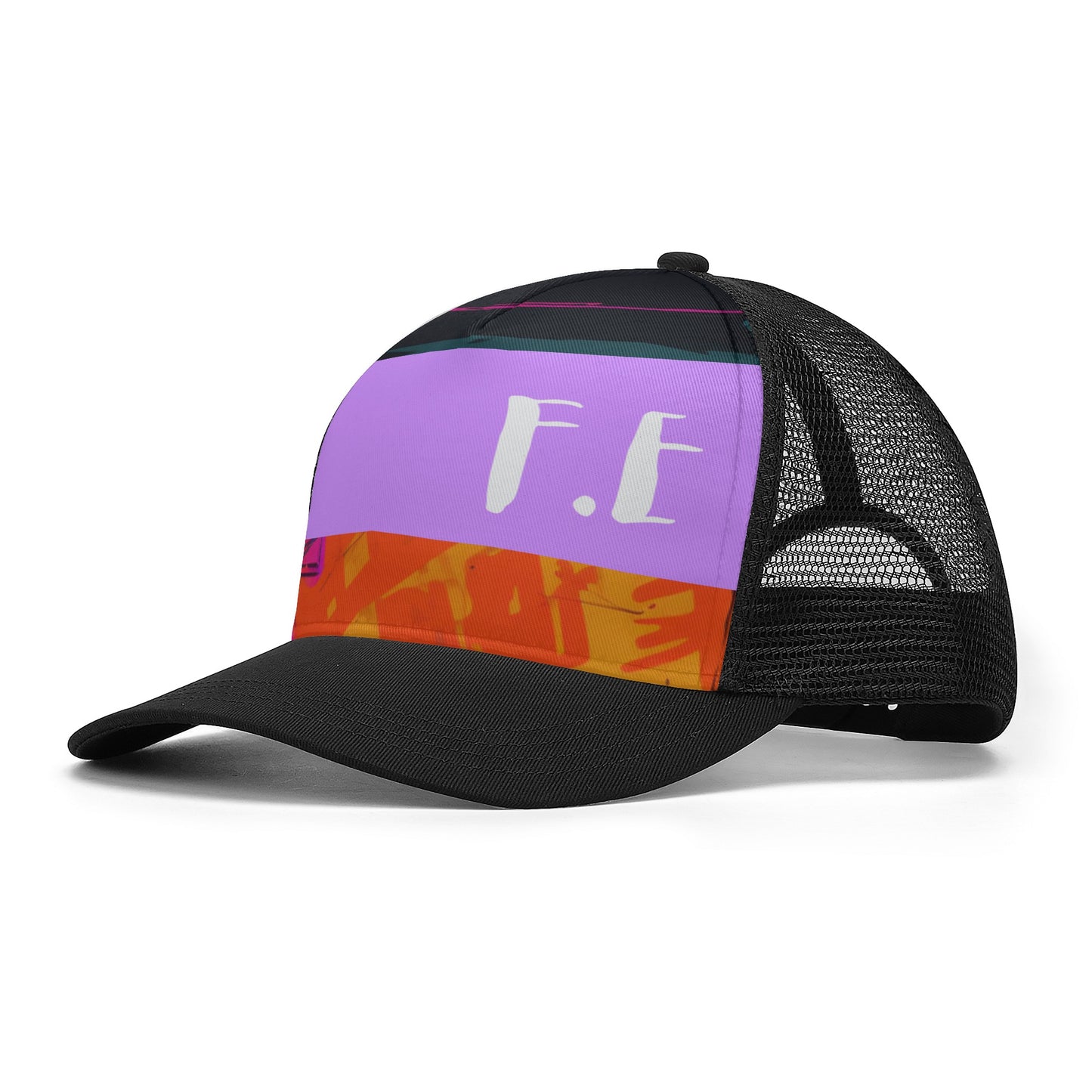 F.E multi color Front Printing Mesh Baseball Caps