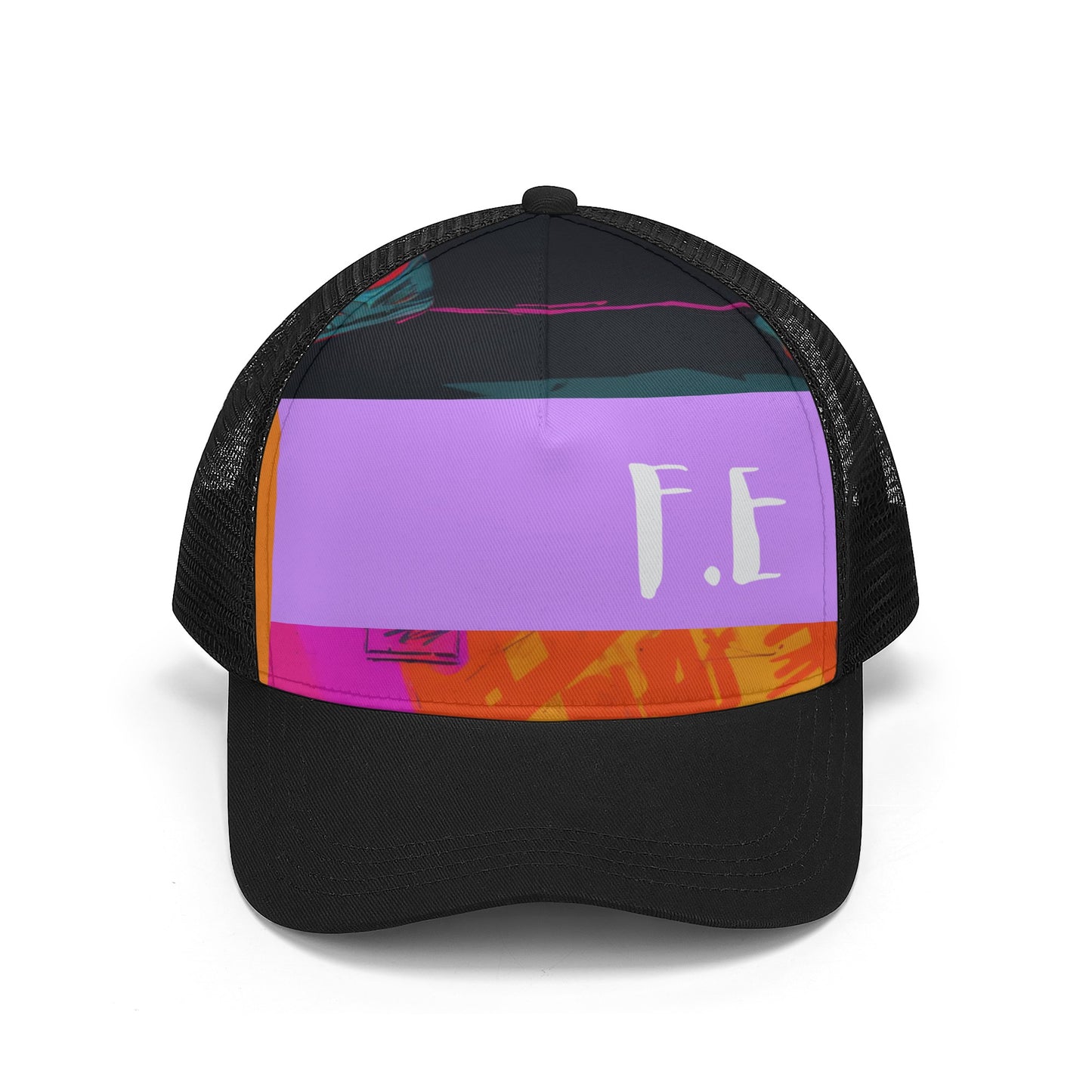 F.E multi color Front Printing Mesh Baseball Caps