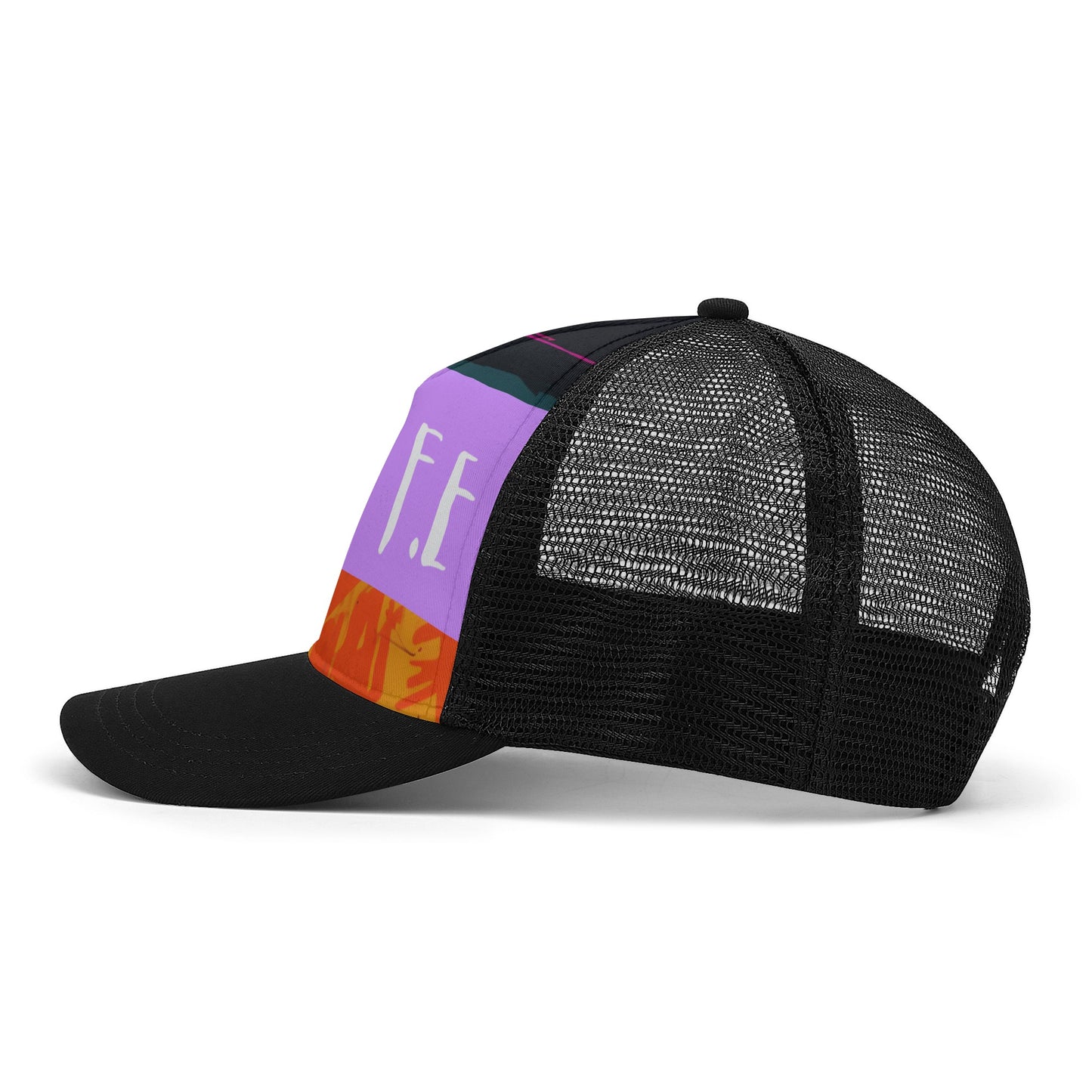 F.E multi color Front Printing Mesh Baseball Caps