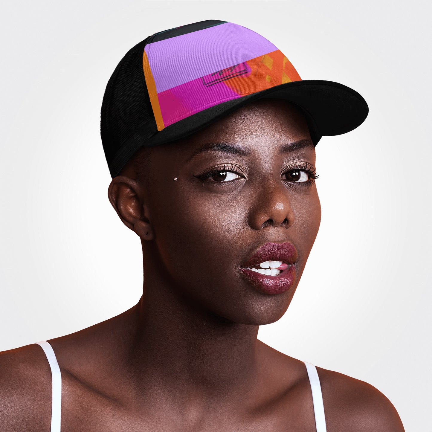 F.E multi color Front Printing Mesh Baseball Caps