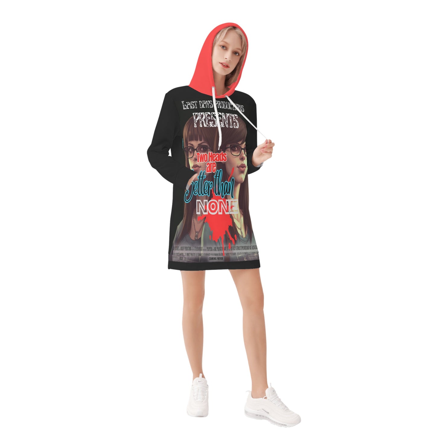 Two heads Womens Hoodie Dress