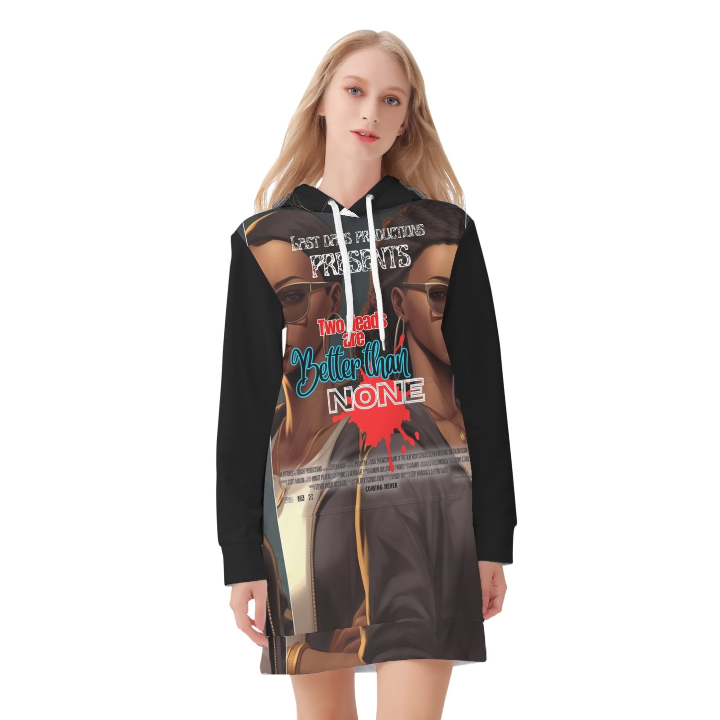 2 heads Womens Hoodie Dress