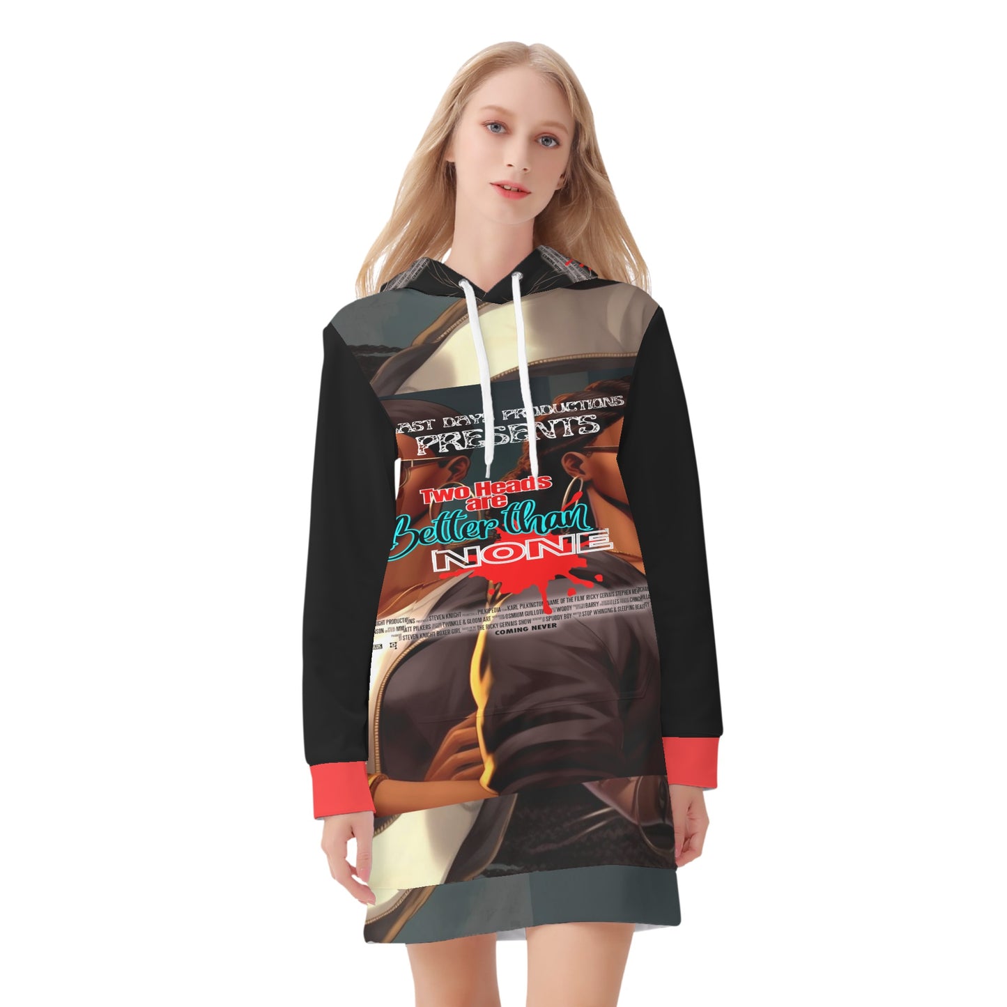 2 heads Bad Girls Womens Hoodie Dress