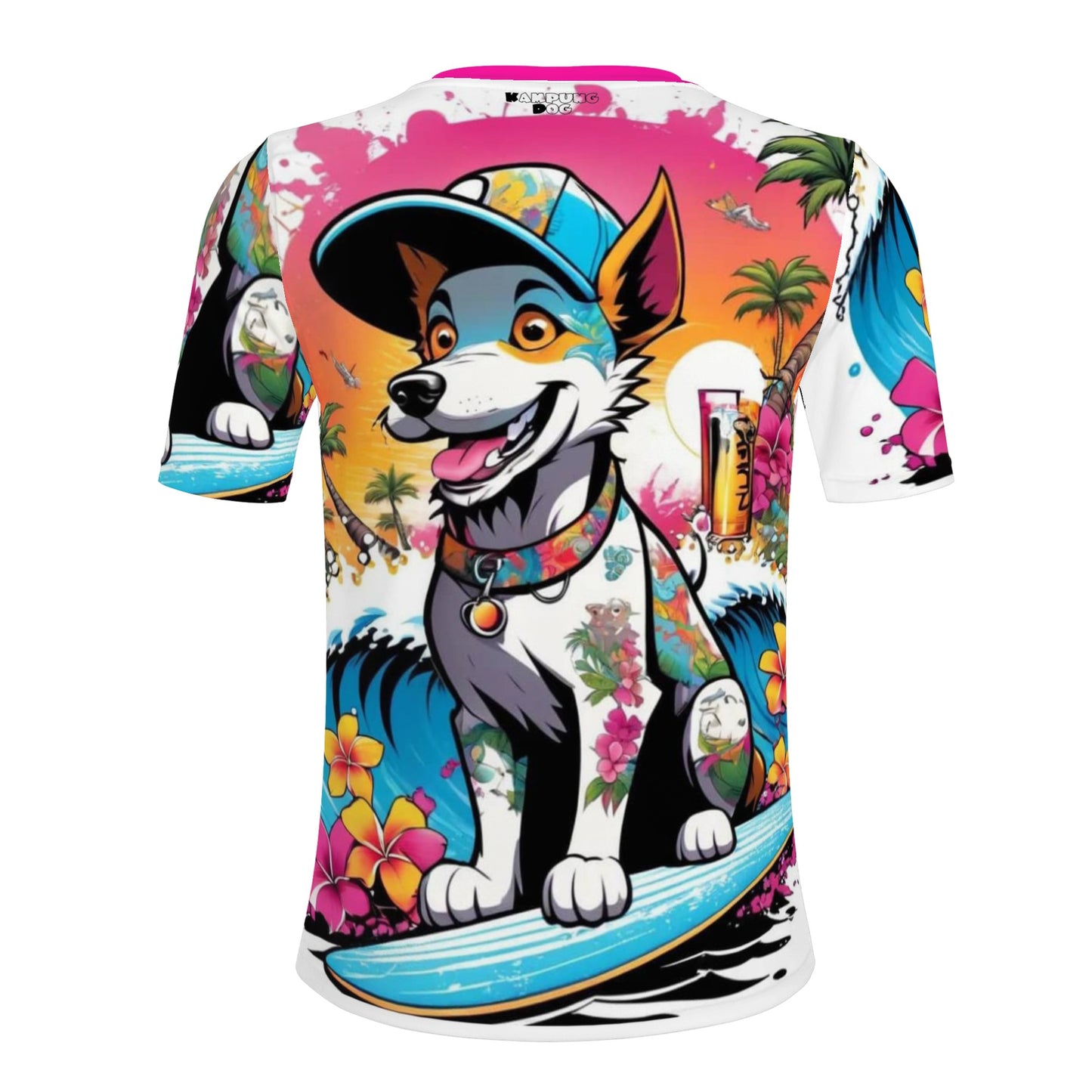 "KD the surf dog" All Over Print Fitted Asian Size T-shirts