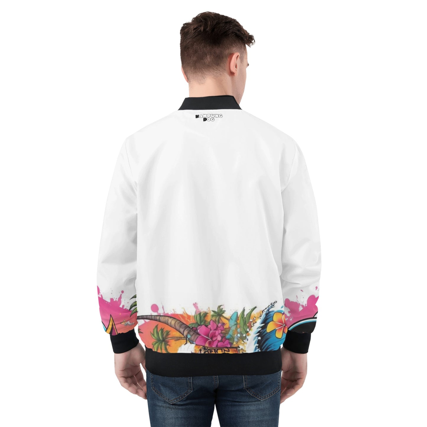 "KD the surf Dog" Unisex All Over Print Zip Bomber Jacket