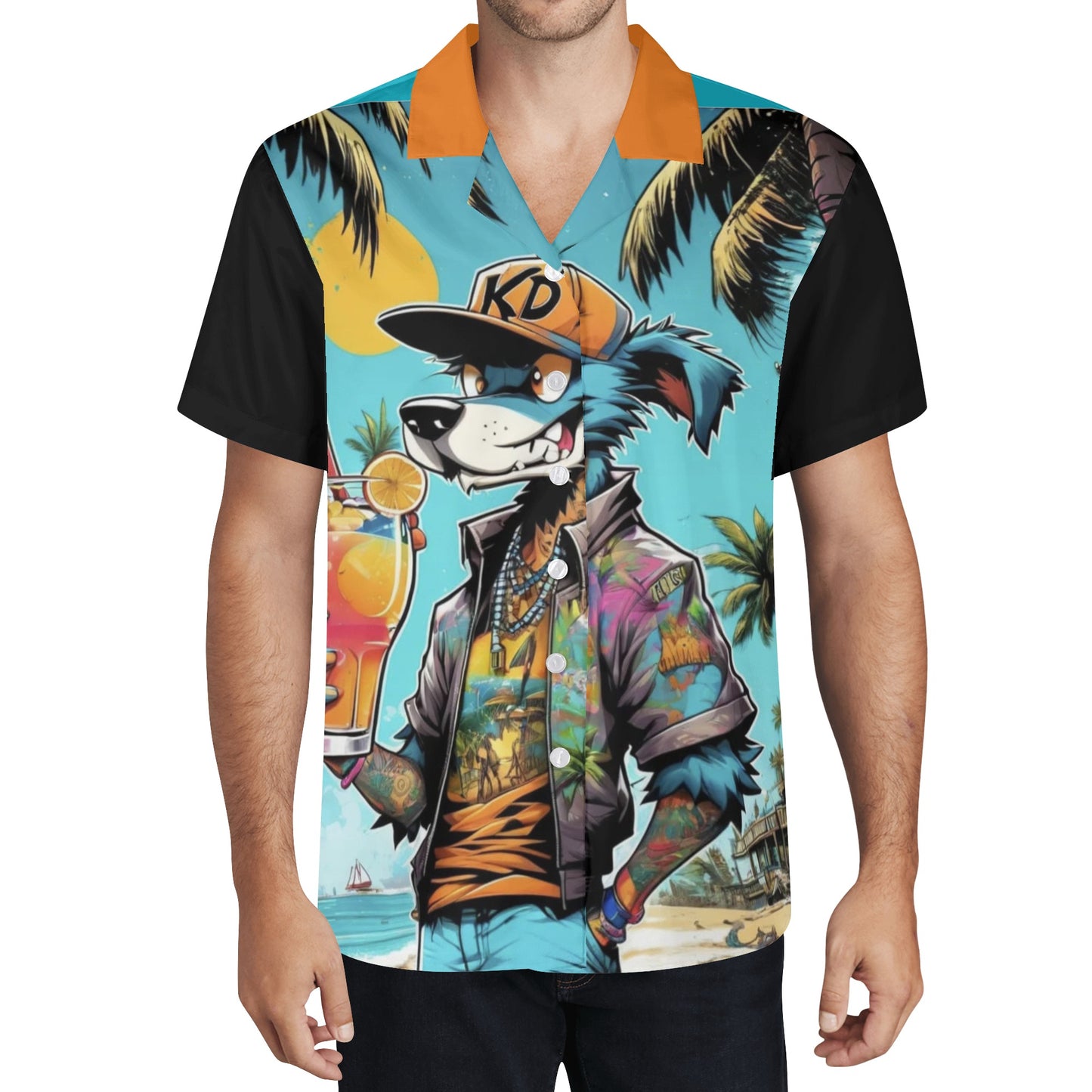 "KD Breeze" Mens All Over Print Casual Hawaiian Shirt