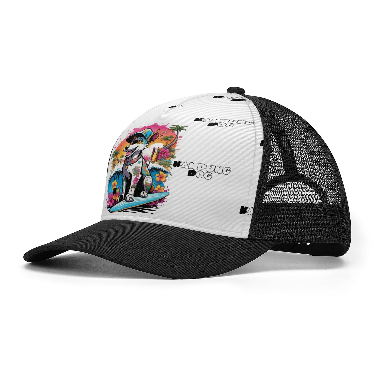 "KD The Surf Dog" Front Printing Mesh Trucker Hats