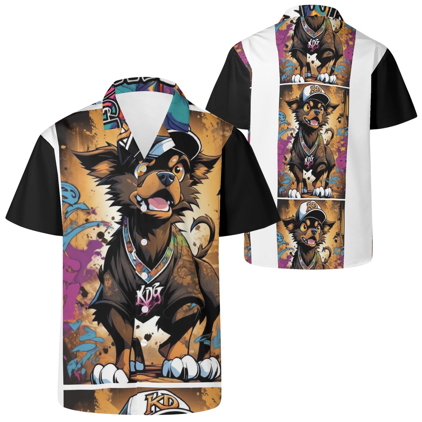 "KD George" Mens All Over Print Casual Hawaiian Shirt