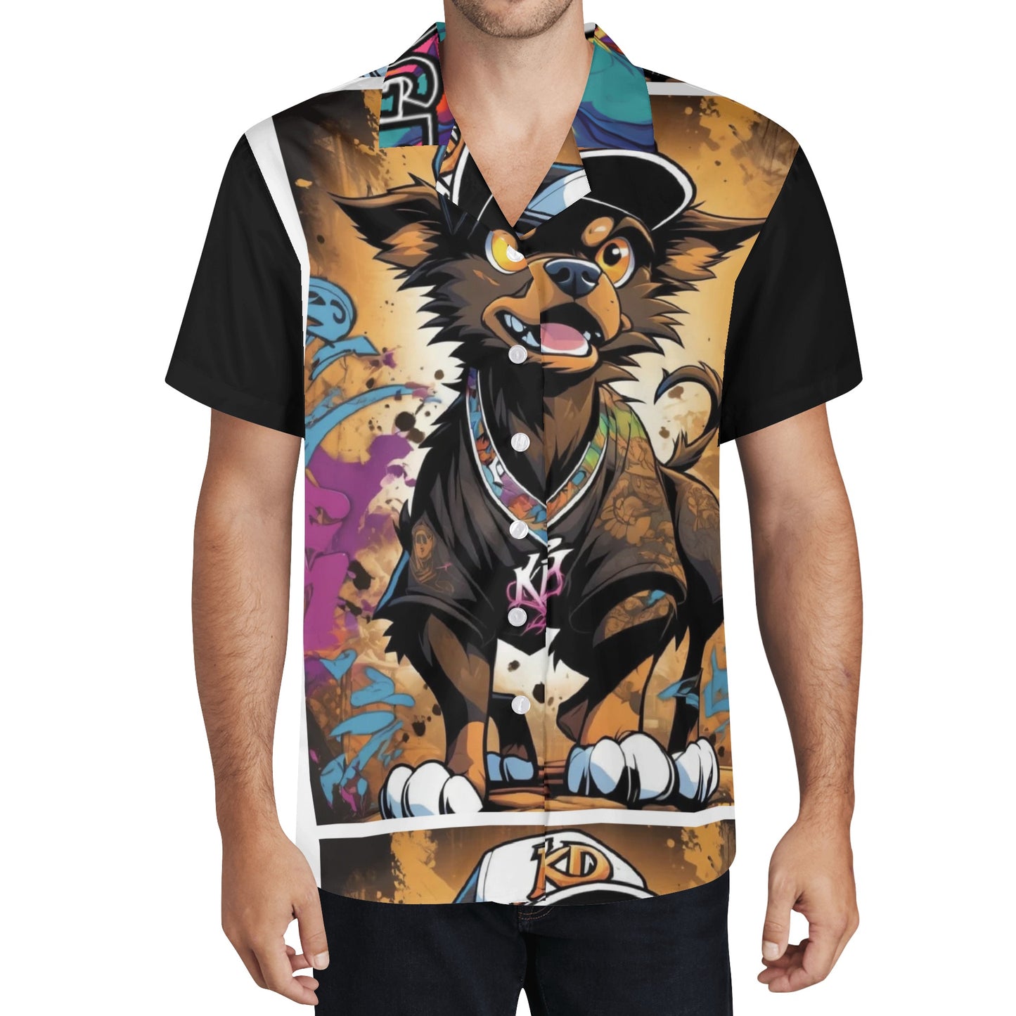 "KD George" Mens All Over Print Casual Hawaiian Shirt