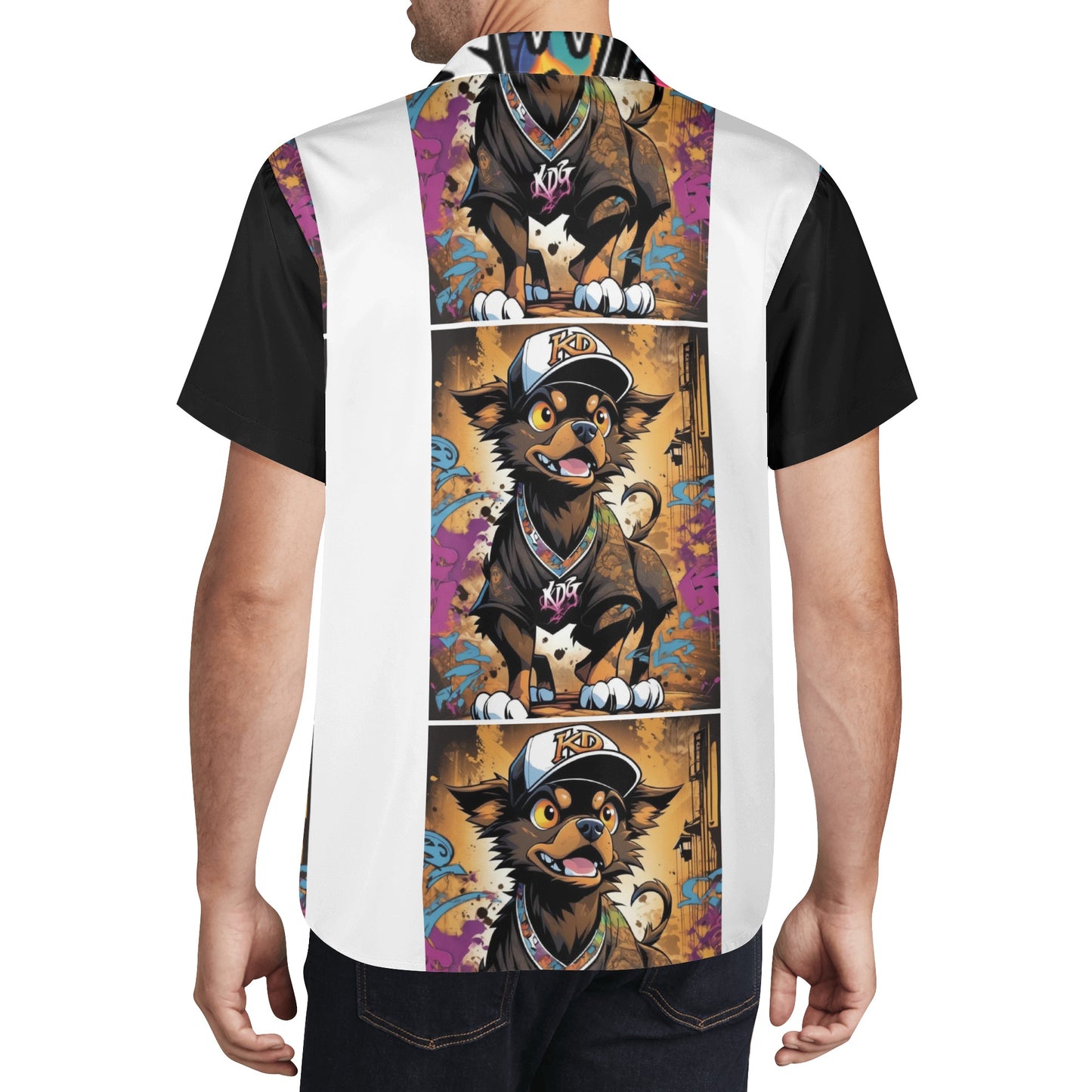 "KD George" Mens All Over Print Casual Hawaiian Shirt