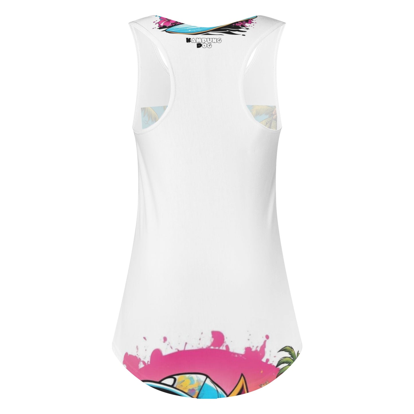 "KD Bottom Line" Womens All Over Print Loose Tank Tops