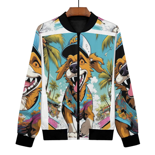 "KD Bottom Line" Unisex Zip Up Print Bomber Jacket