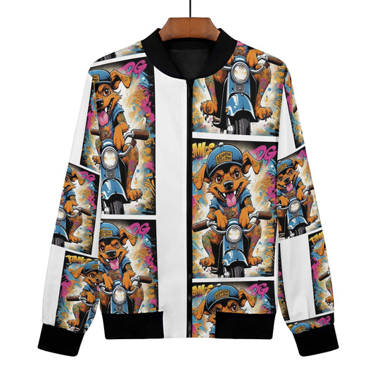 "KD Chilli" Unisex Zip Up Print Bomber Jacket