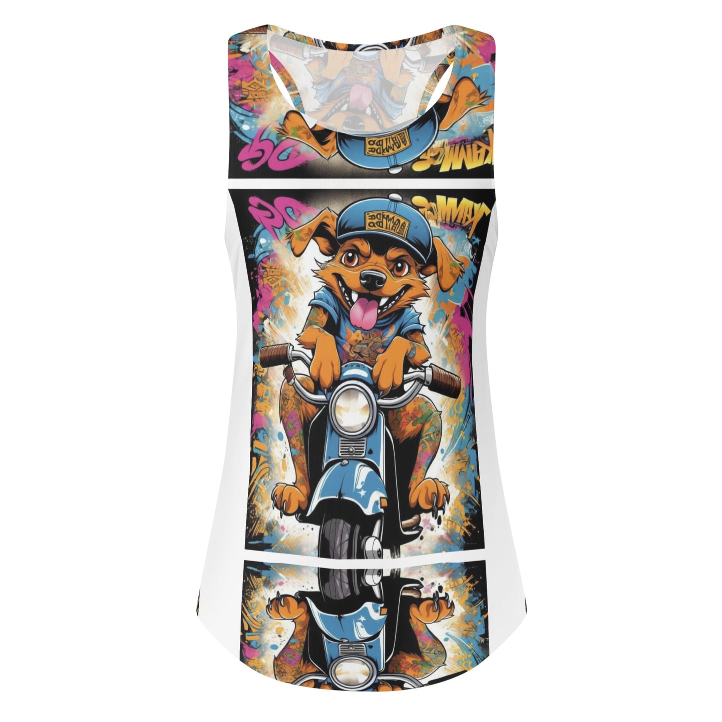 "KD Chilli" Womens All Over Print Loose Tank Tops