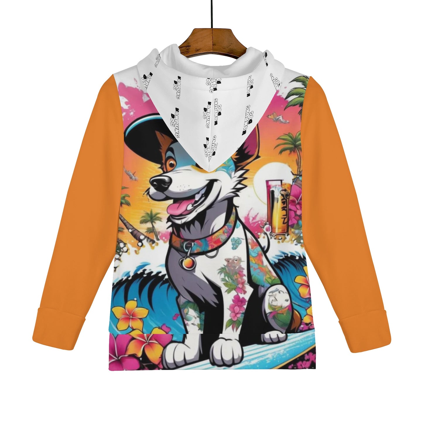 "KD the Surf Dog" Children ALL Over Print Zip Hoodie